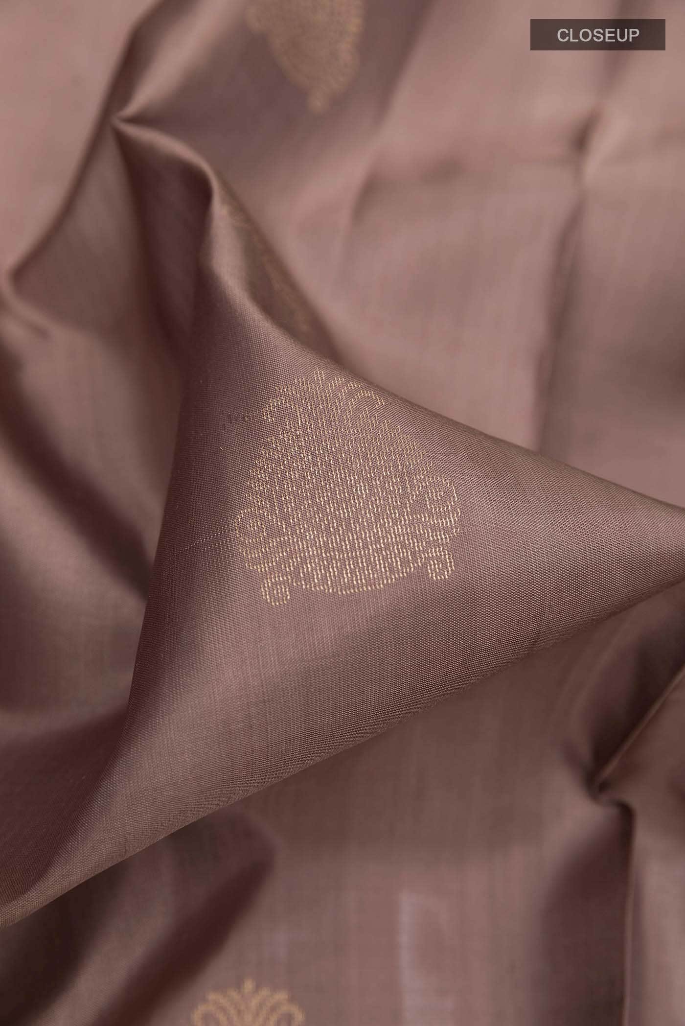 Dark Beige Soft Silk Saree