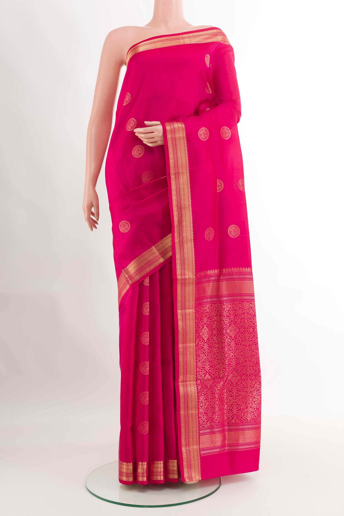 Dark Pink Soft Silk Saree