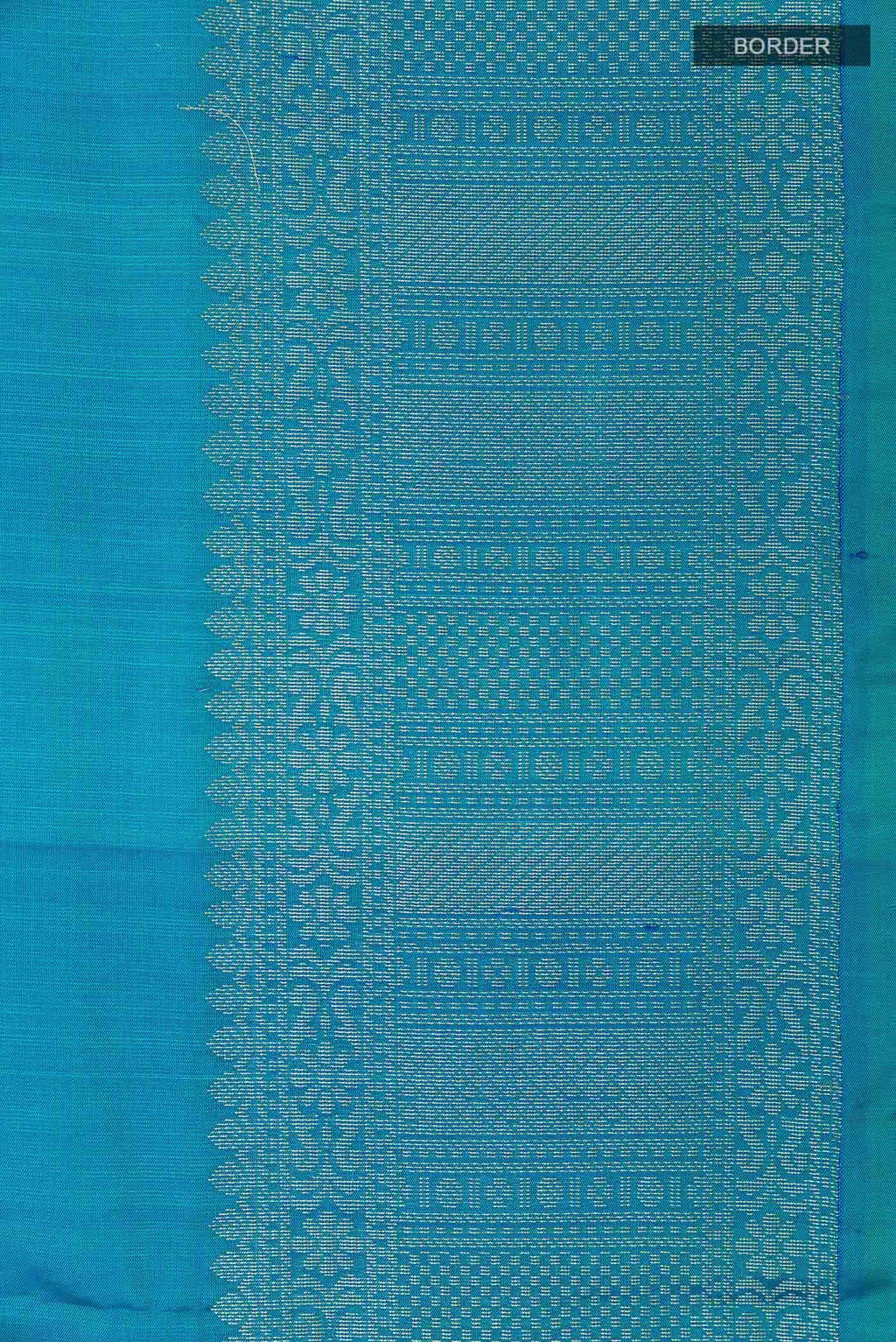 Peacock Blue Dual Tone Soft Silk Saree