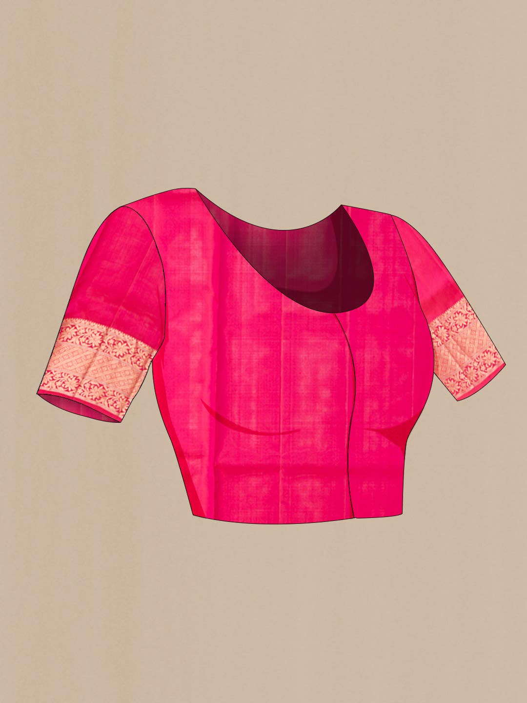 Dark Pink Soft Silk Saree
