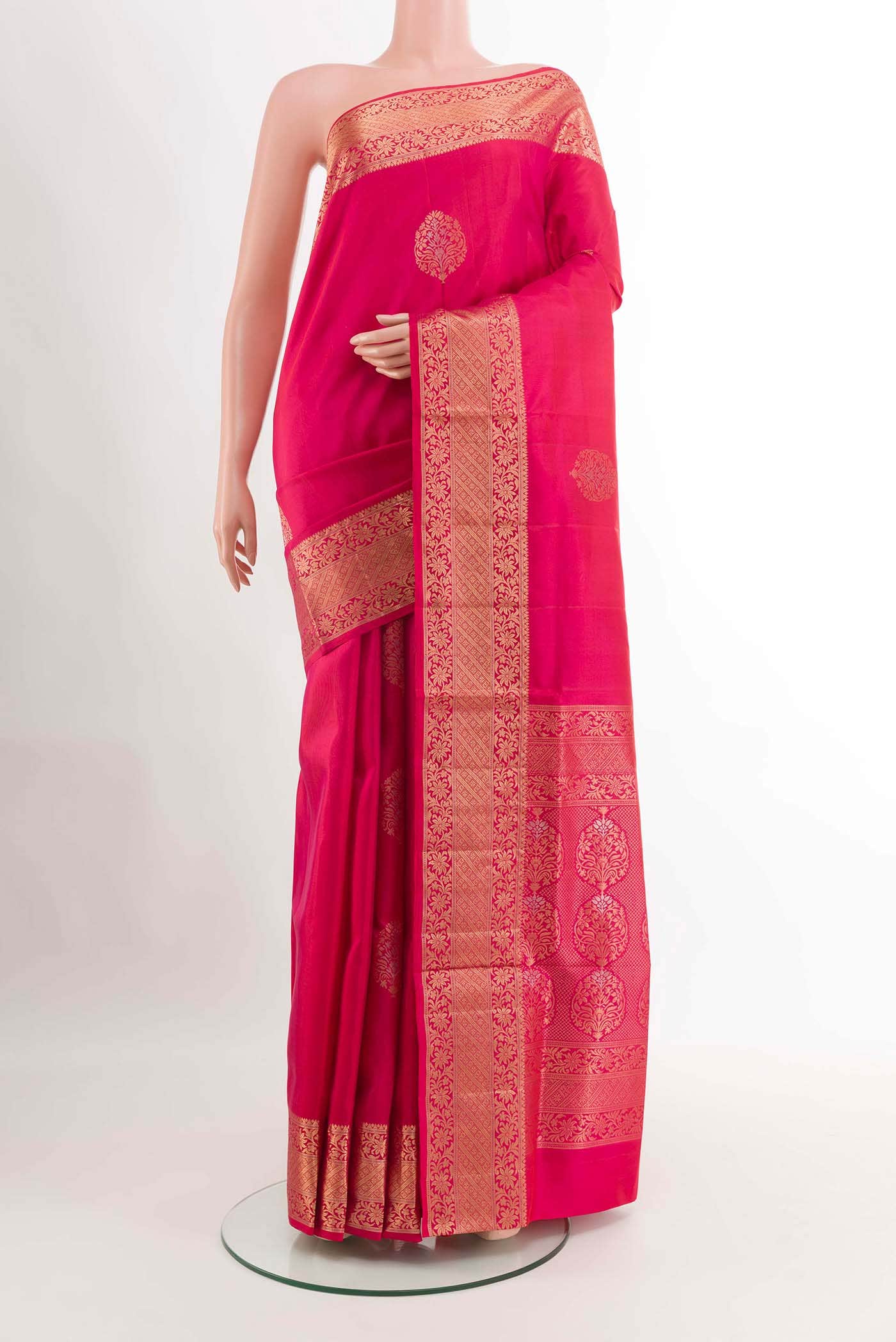 Dark Pink Soft Silk Saree