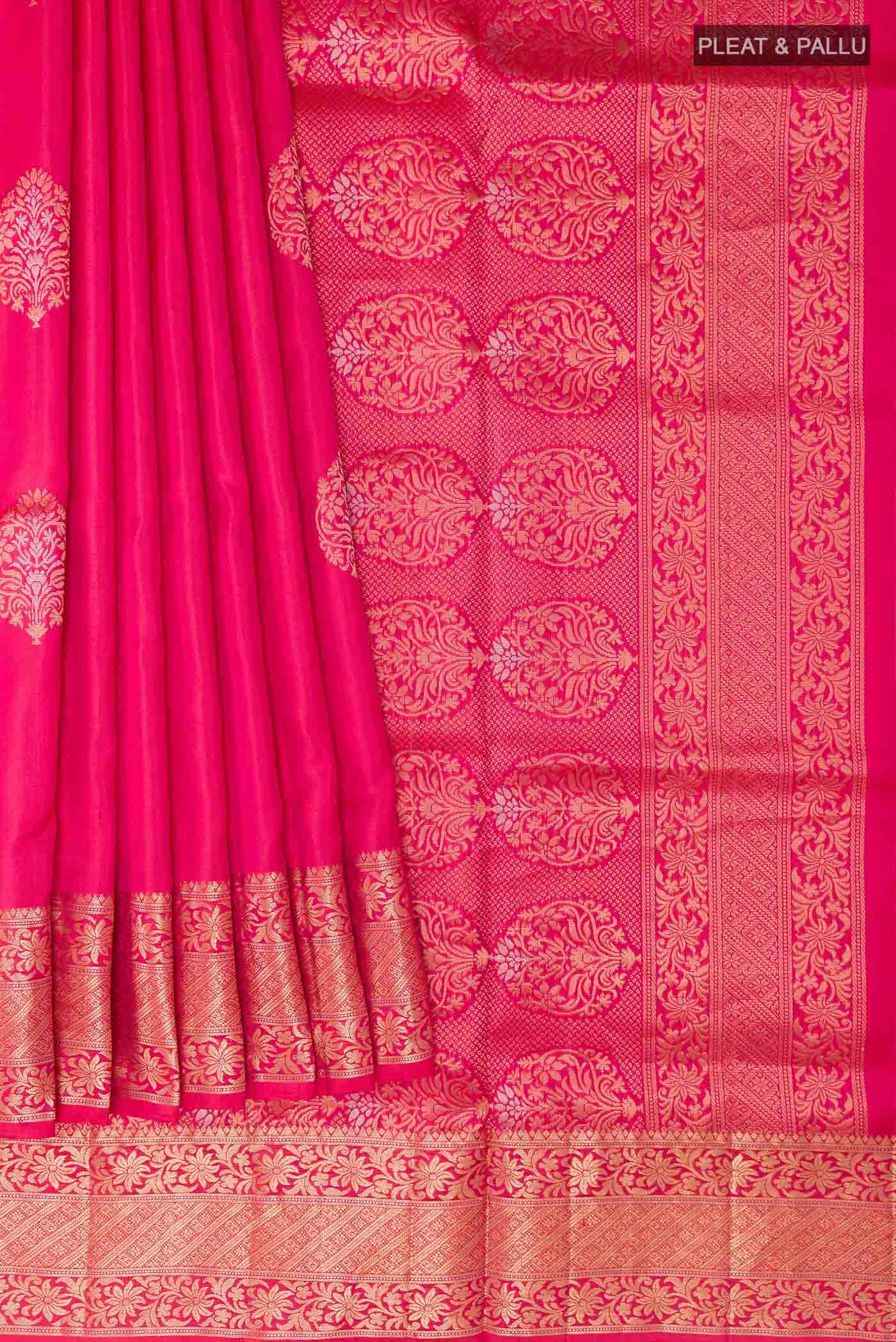 Dark Pink Soft Silk Saree
