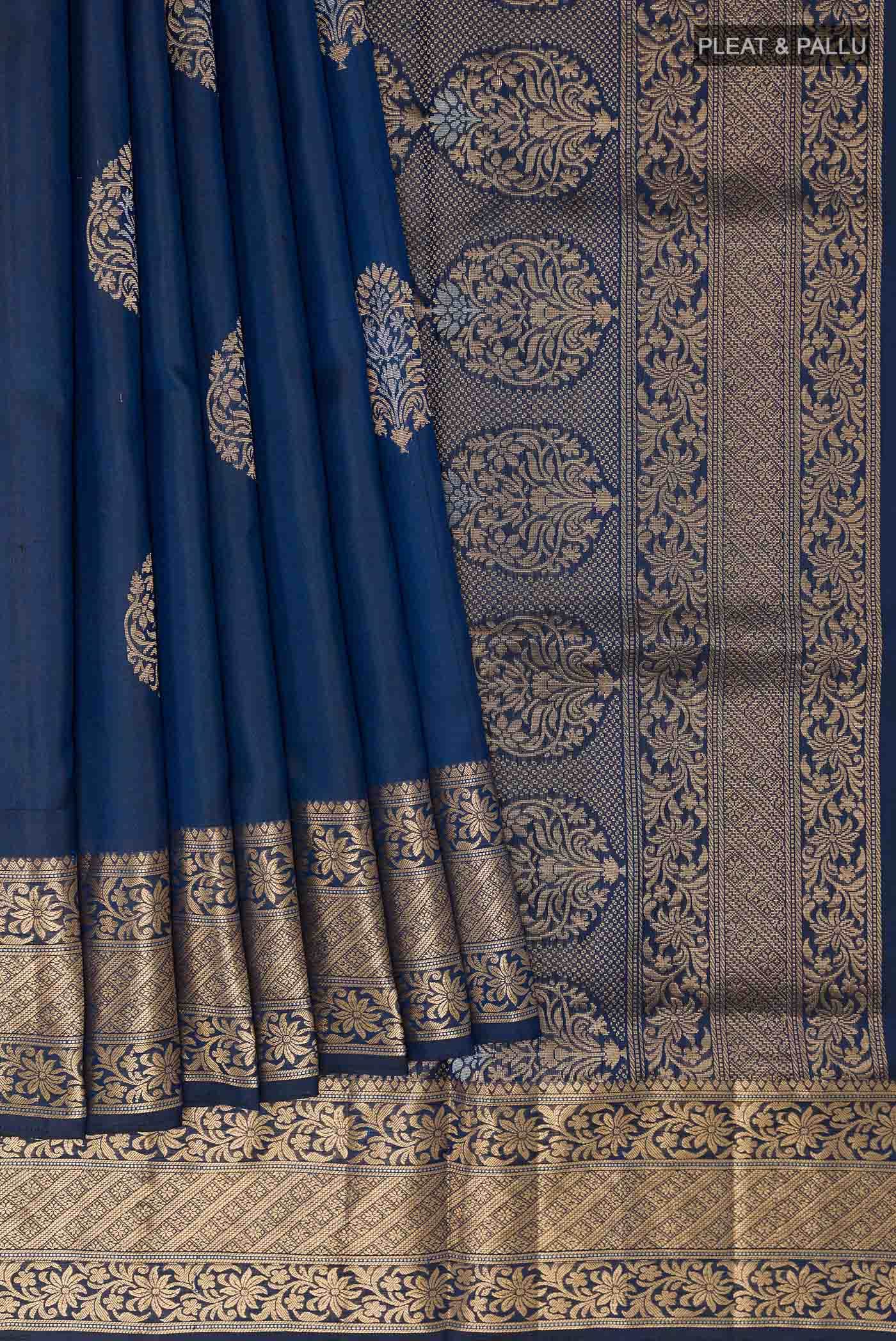 Dark Blue Soft Silk Saree