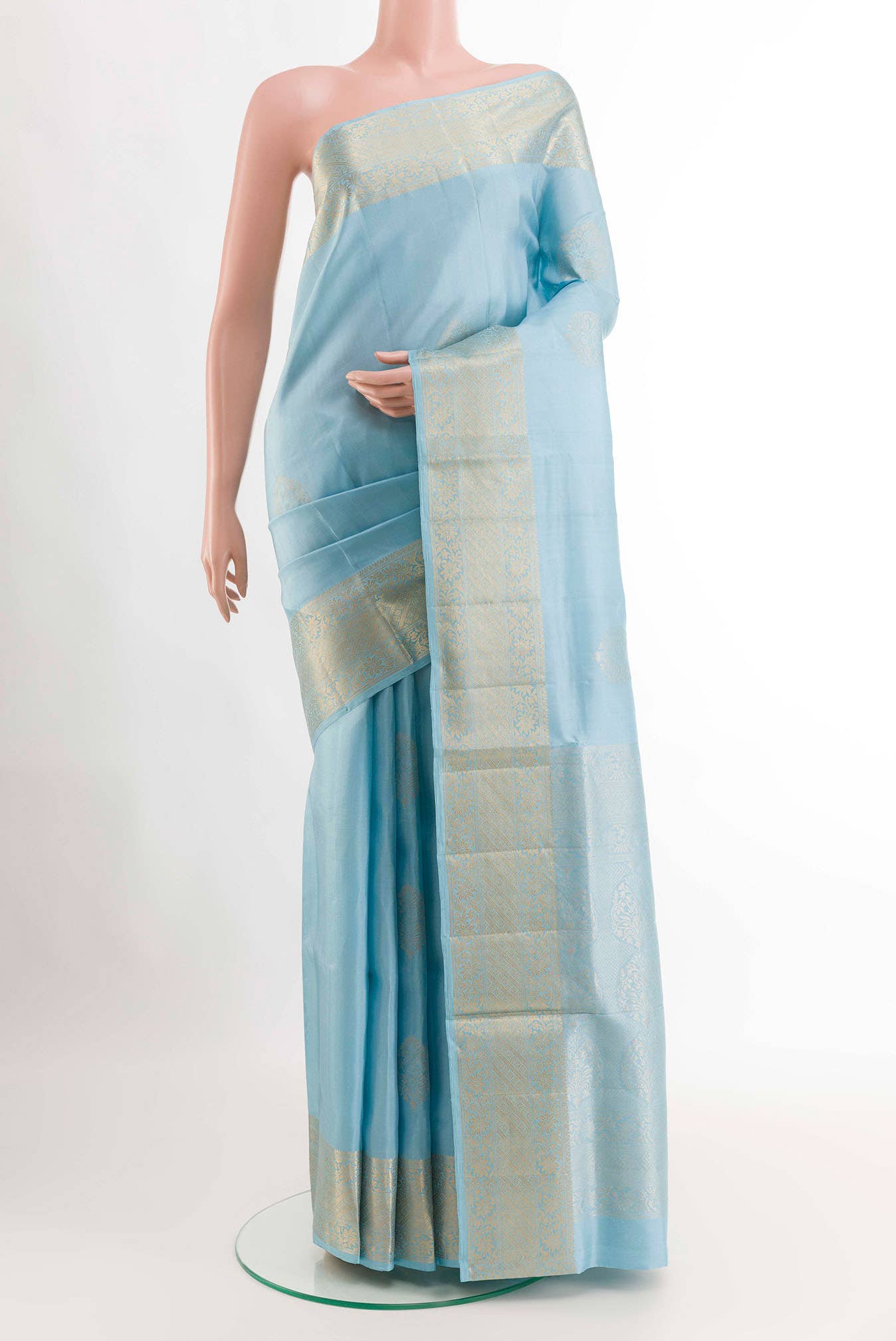 Sky Blue Soft Silk Saree
