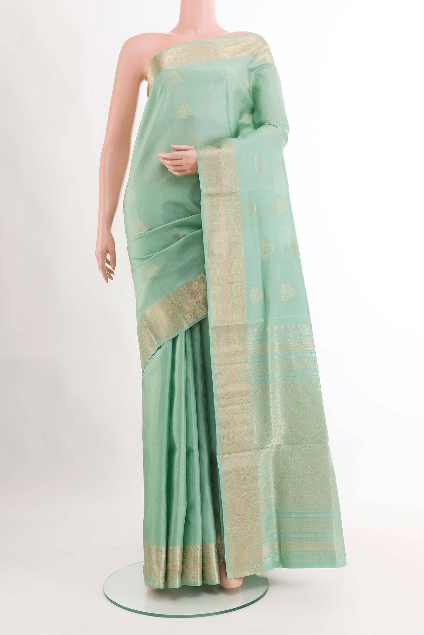 Mint Green Soft Silk Saree