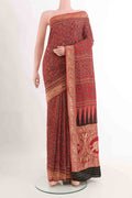 Red Printed Silk Saree