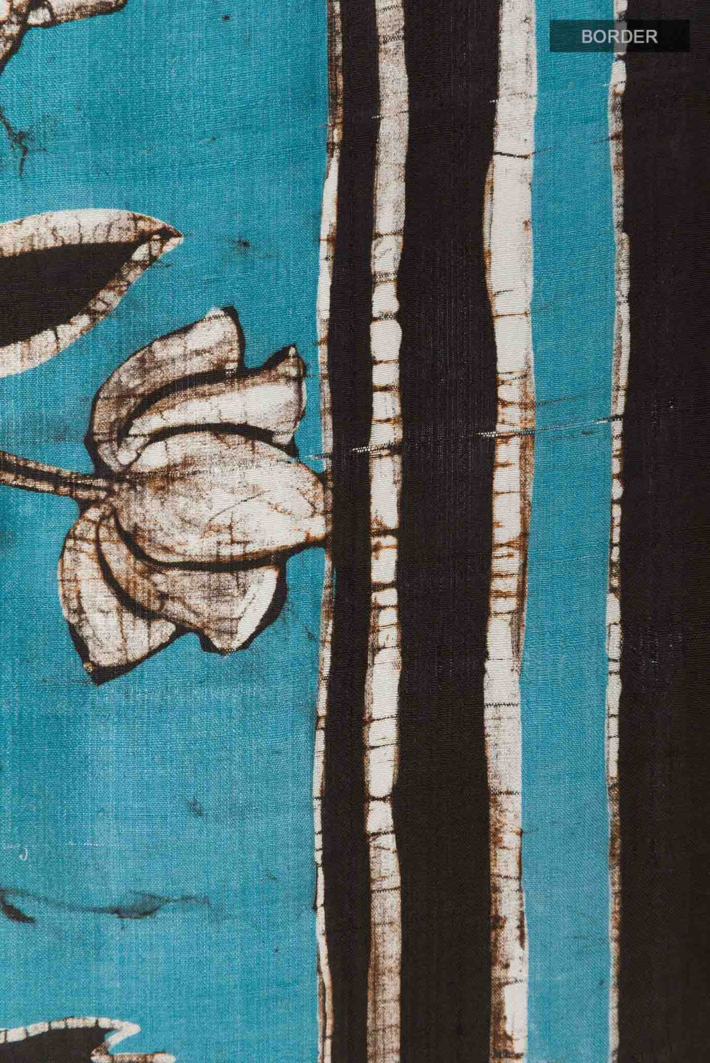 Blue Printed Silk Saree