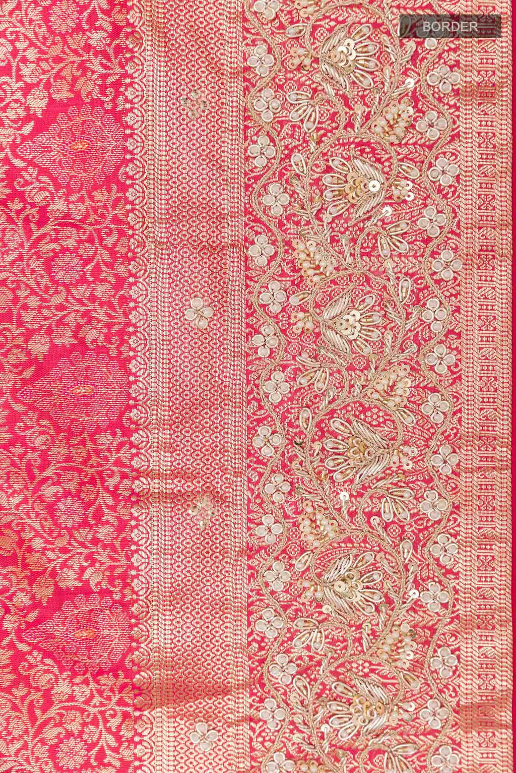 Pink Dual Tone Banarasi Silk Saree