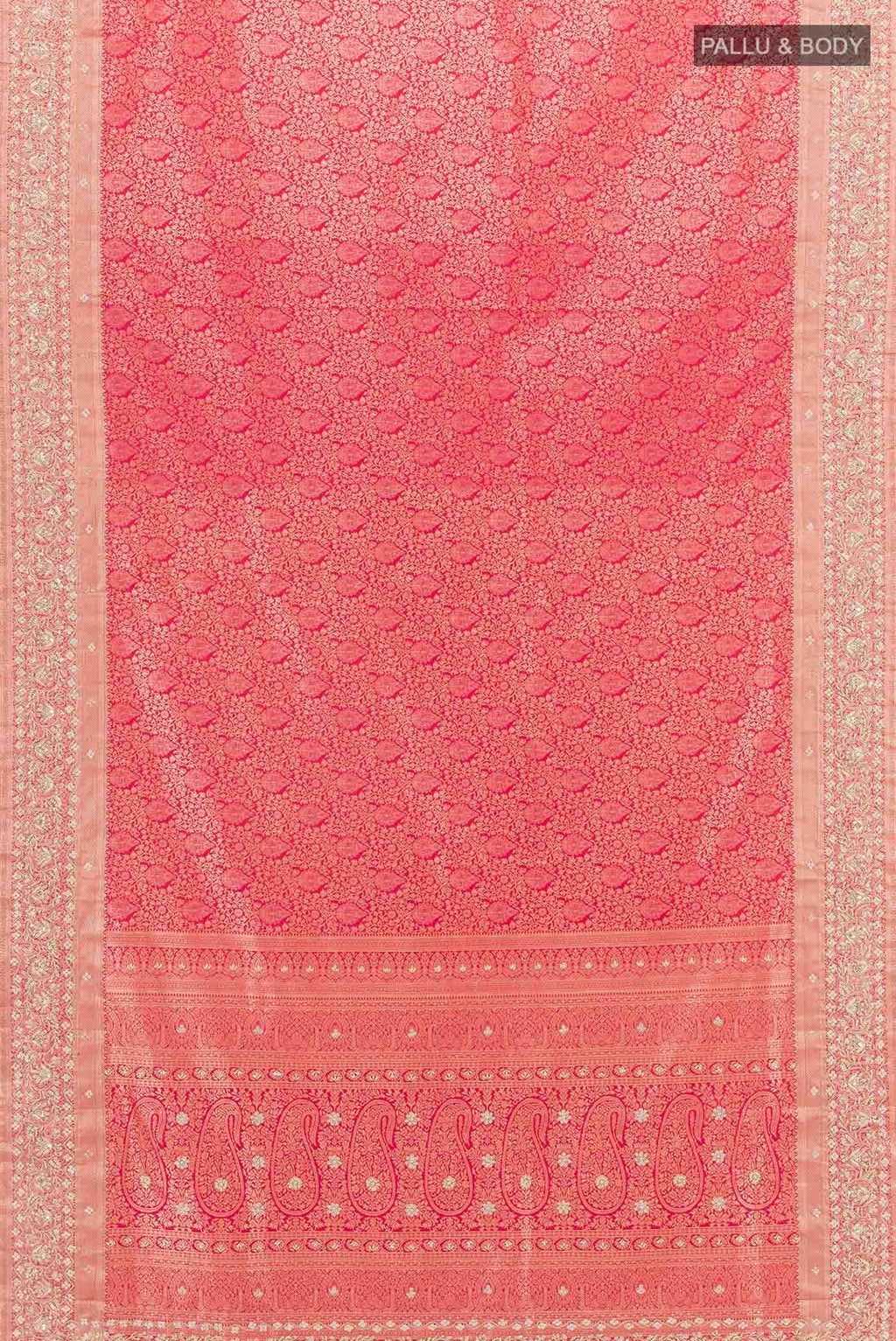 Pink Dual Tone Banarasi Silk Saree