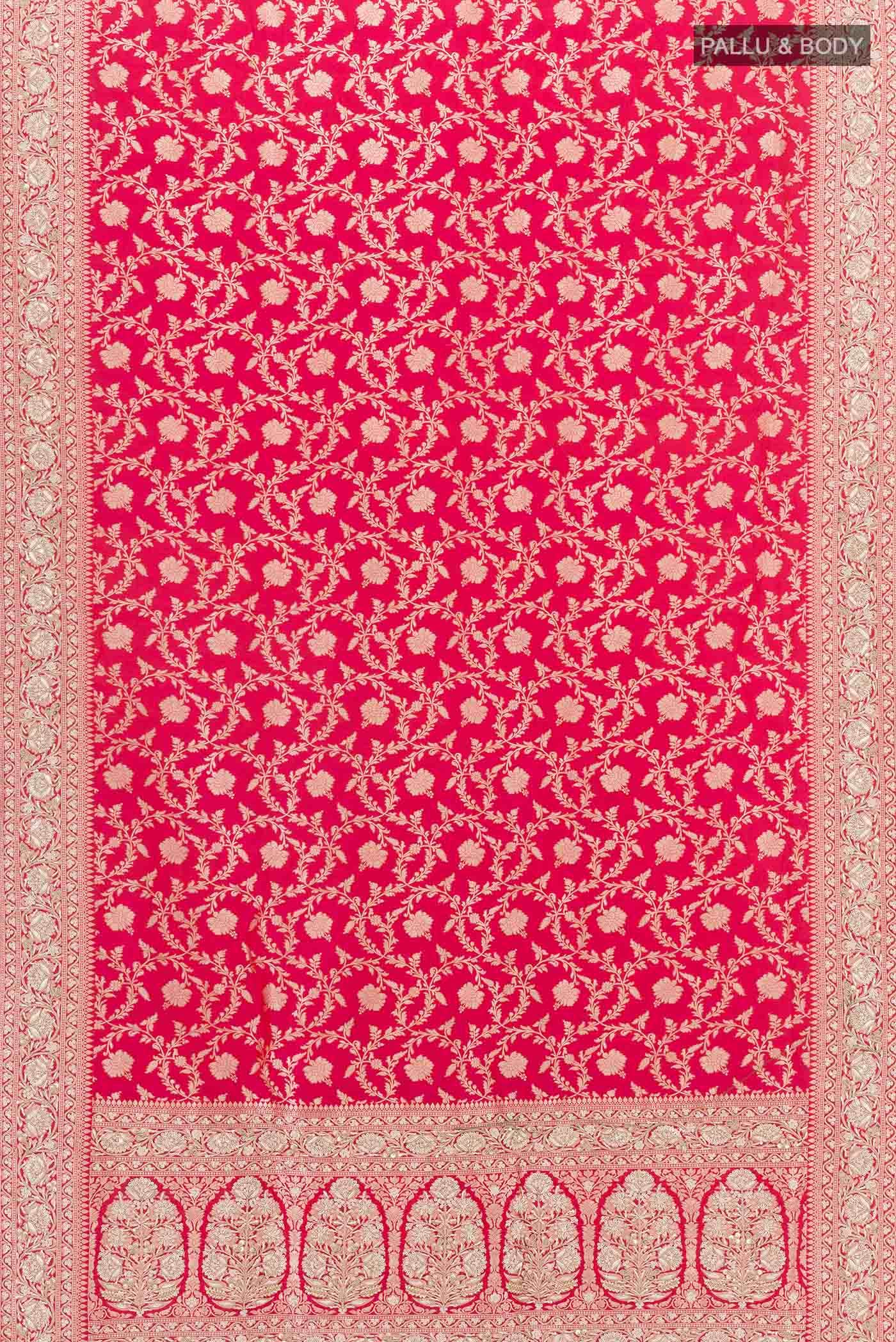 Pink Dual Tone Banarasi Silk Saree