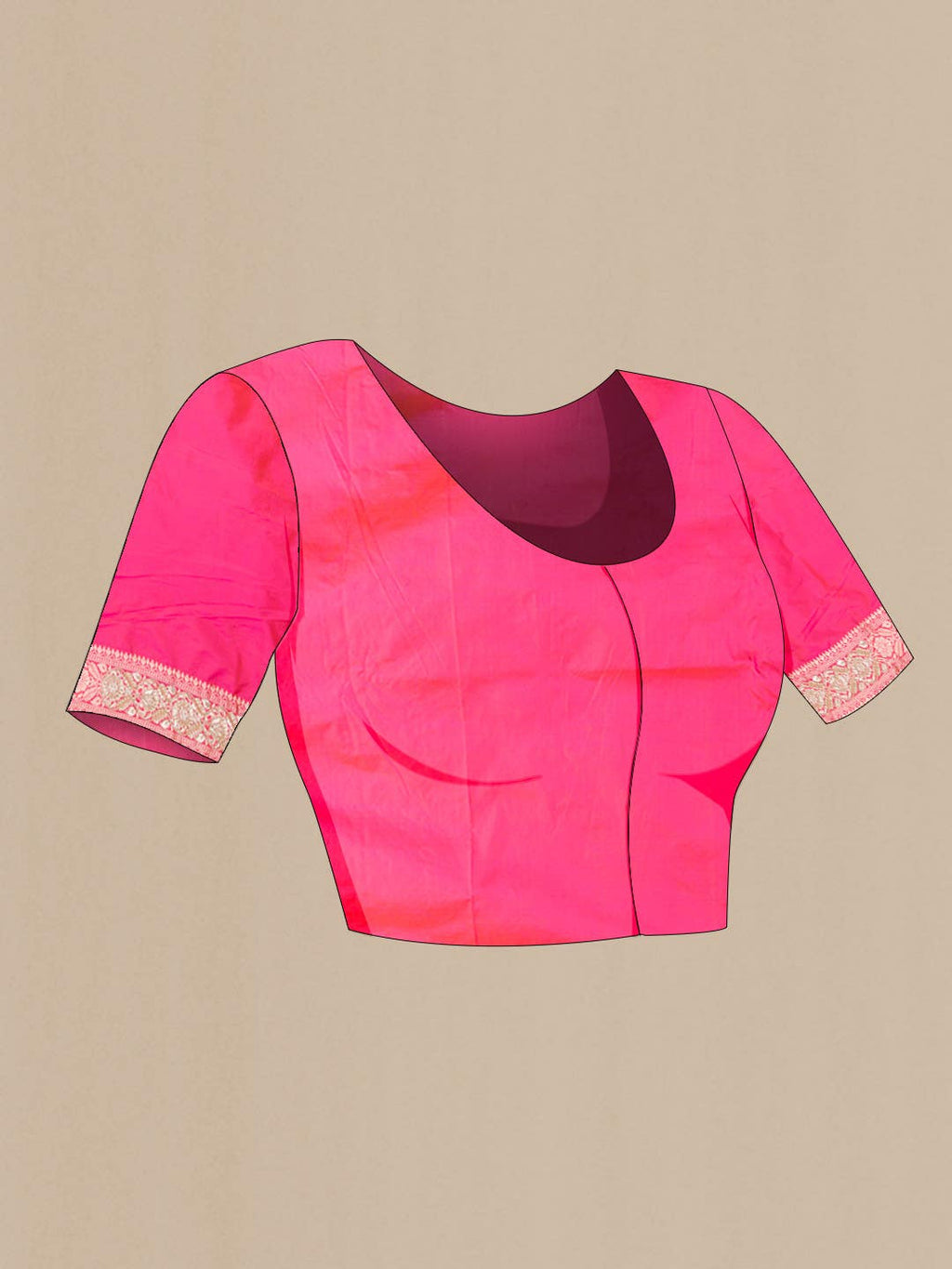 Pink Dual Tone Banarasi Silk Saree