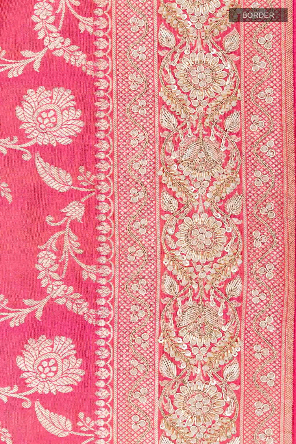 Pink Dual Tone Banarasi Silk Saree
