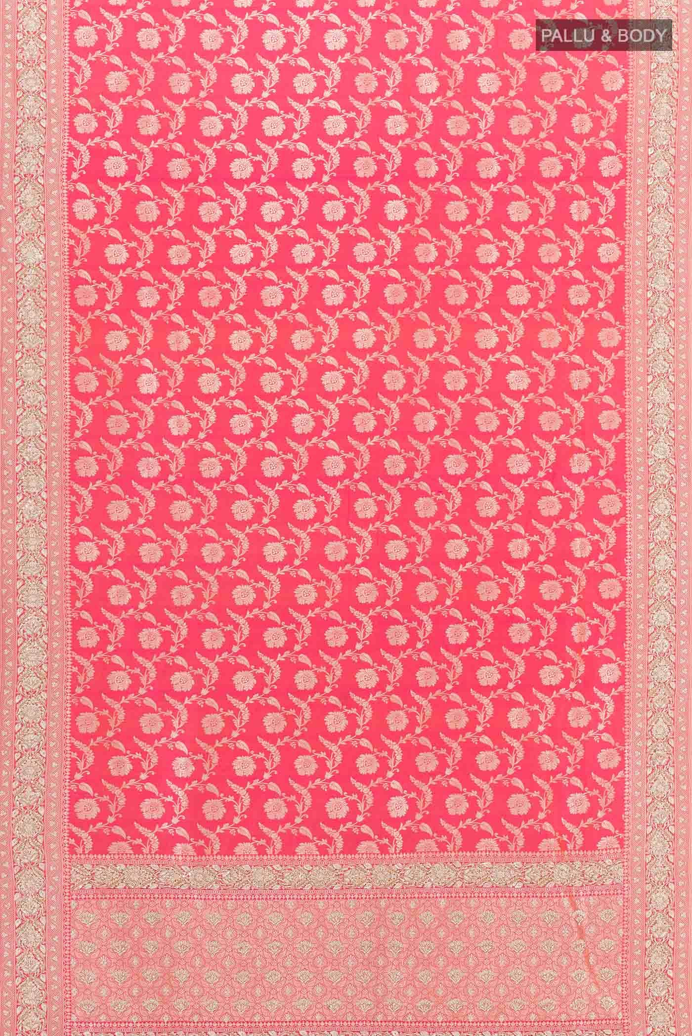 Pink Dual Tone Banarasi Silk Saree