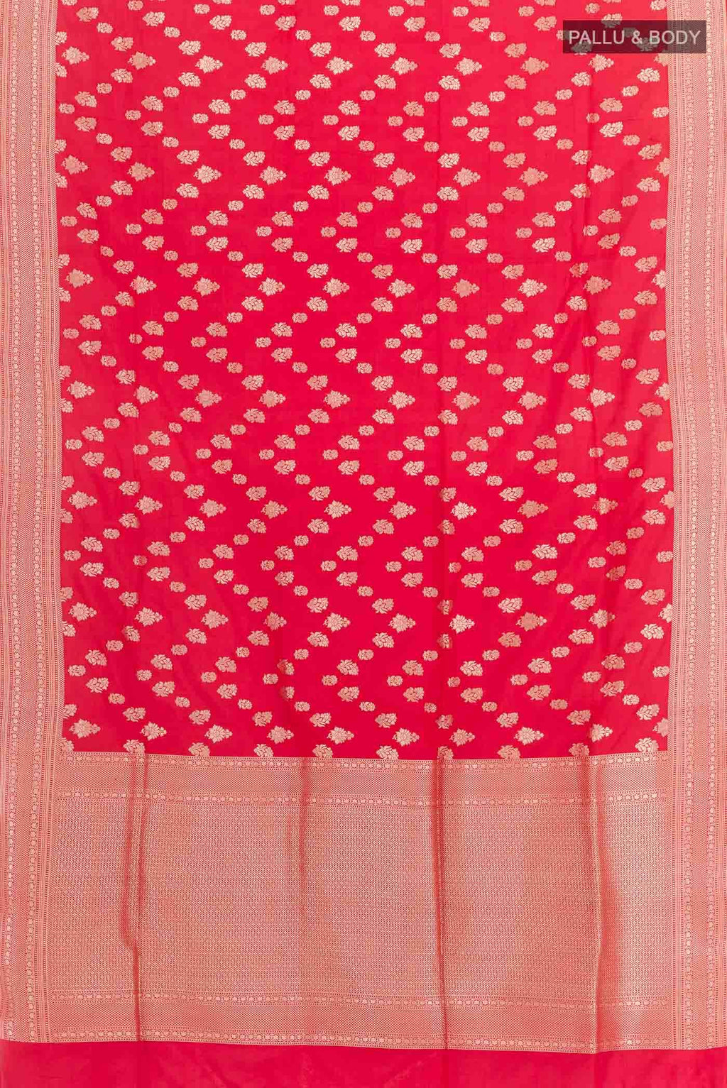 Red Banarasi Katan Silk Saree