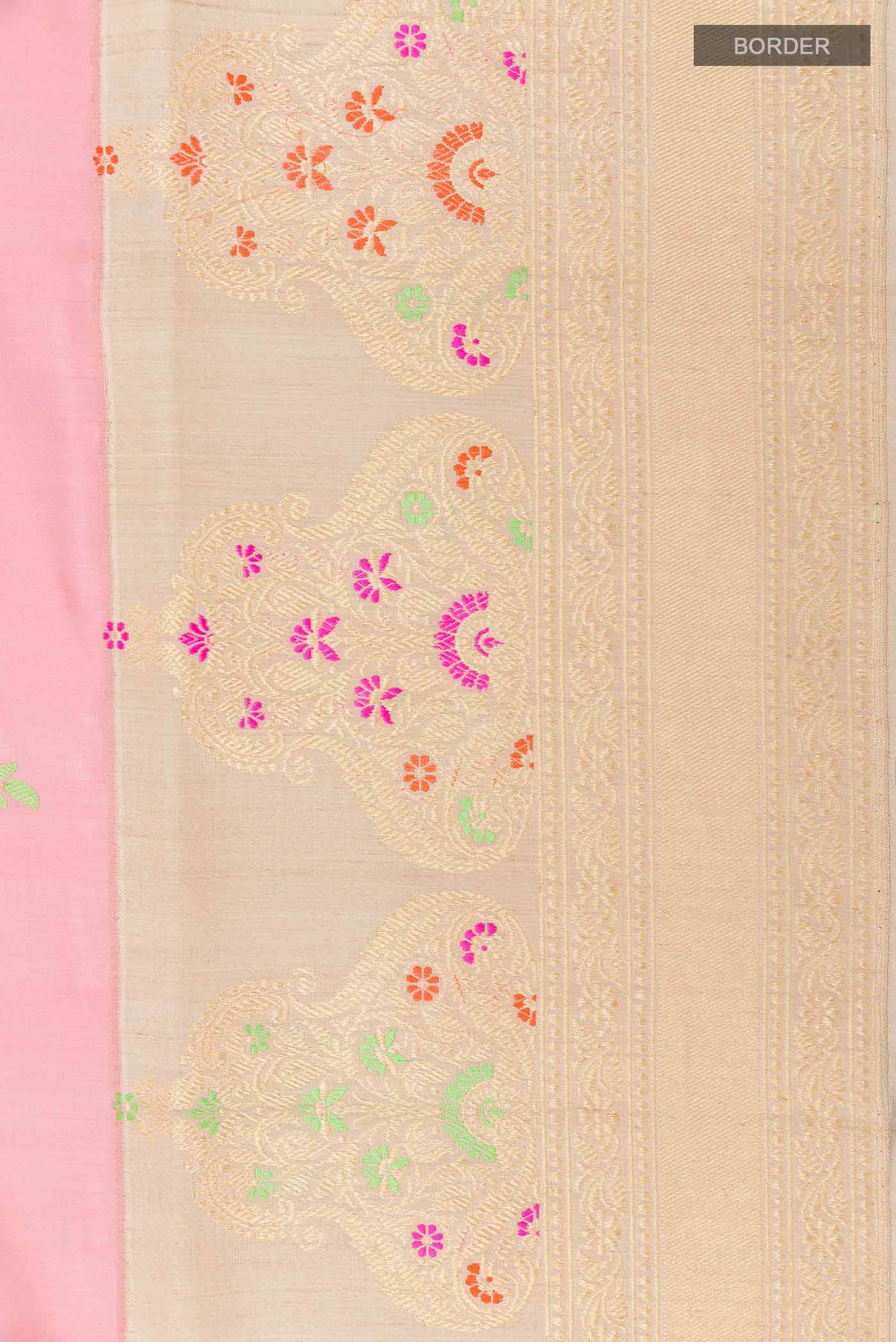Pink Banarasi Silk Saree
