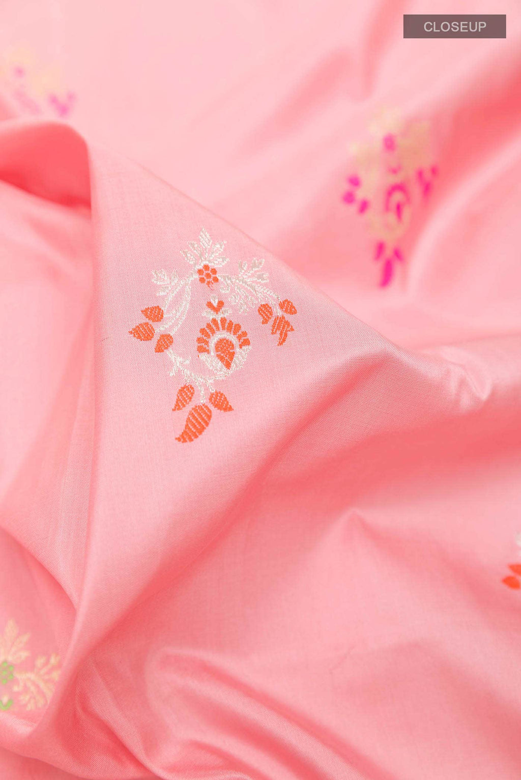 Pink Banarasi Silk Saree