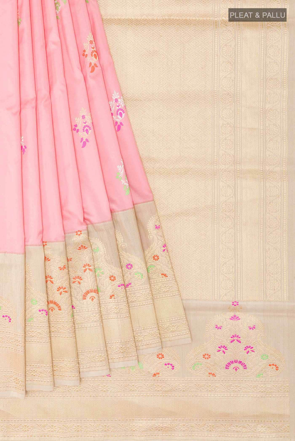 Pink Banarasi Silk Saree