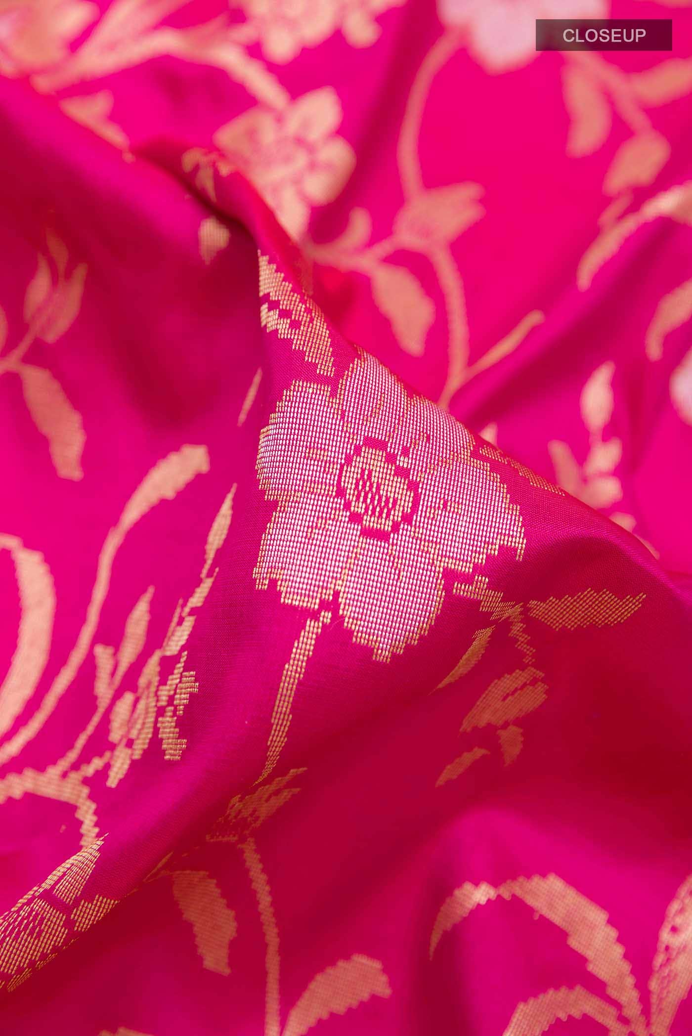 Pink Banarasi Silk Saree