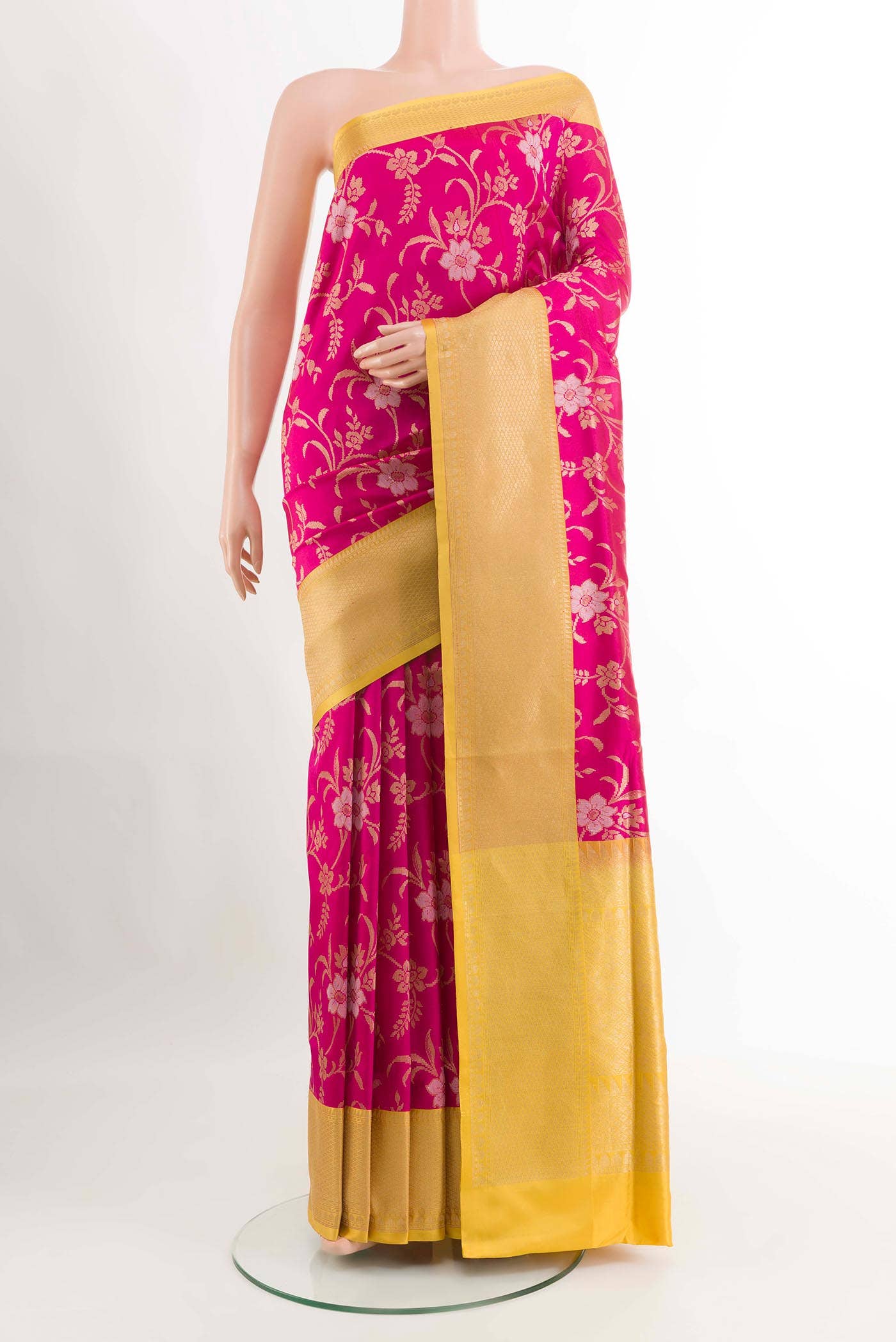 Pink Banarasi Silk Saree