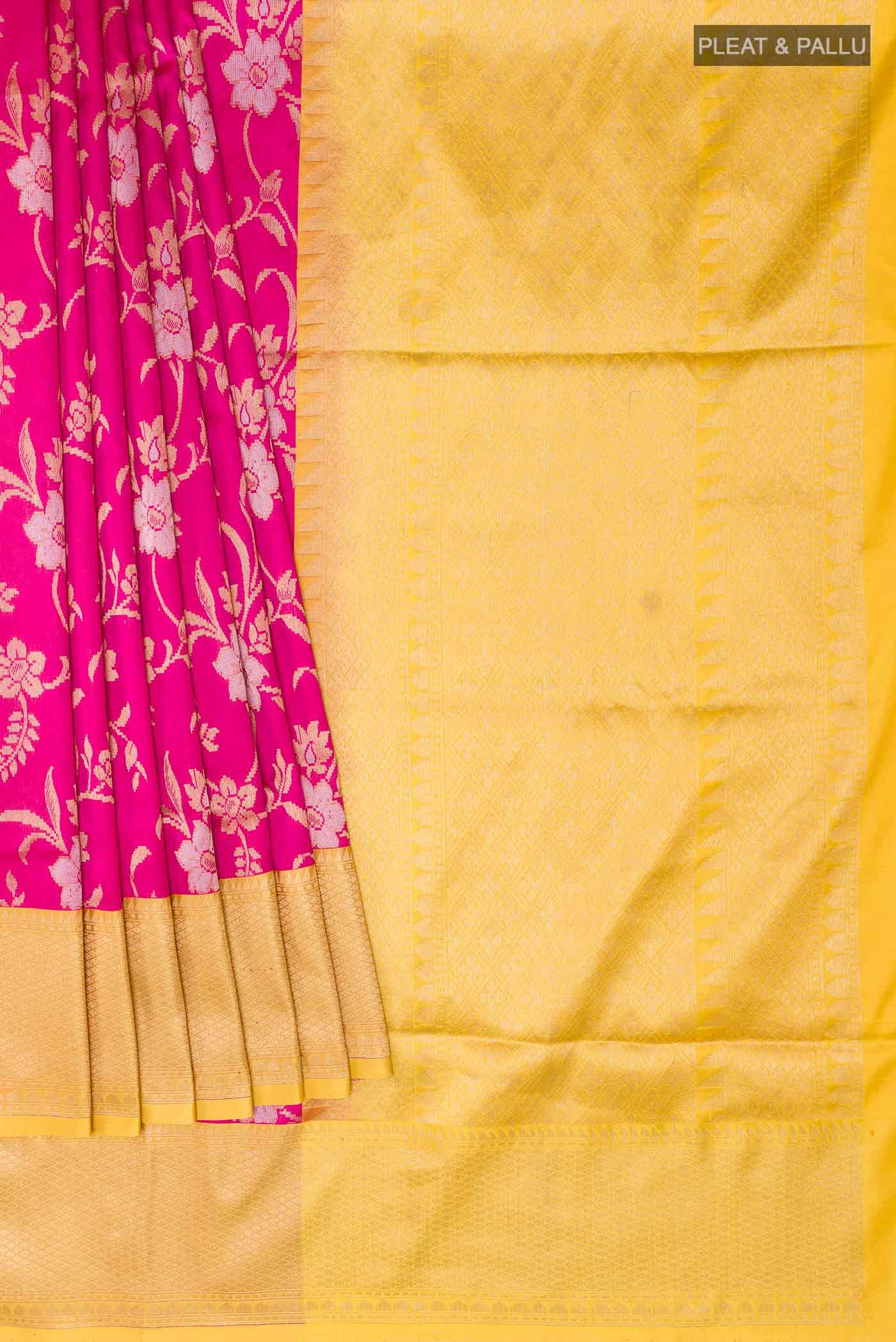 Pink Banarasi Silk Saree