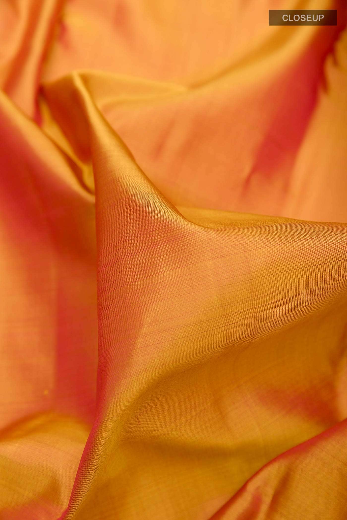 Orange Kanchipuram Silk Saree