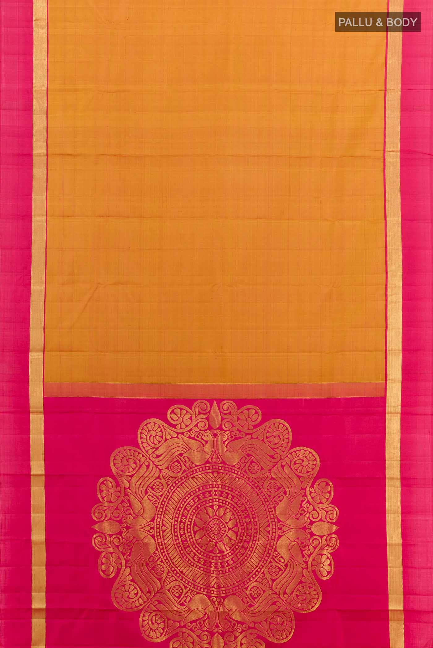 Orange Kanchipuram Silk Saree