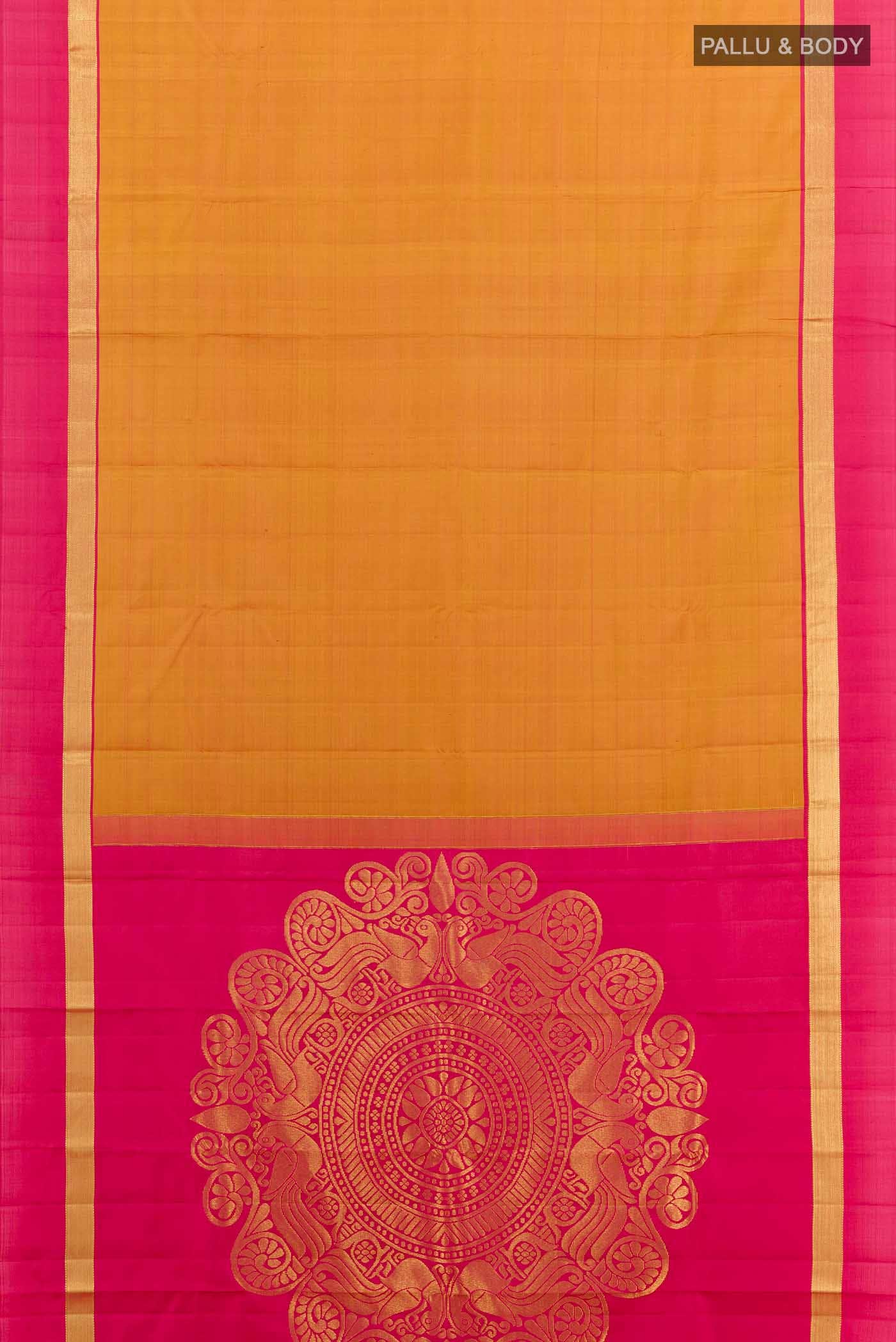 Orange Kanchipuram Silk Saree