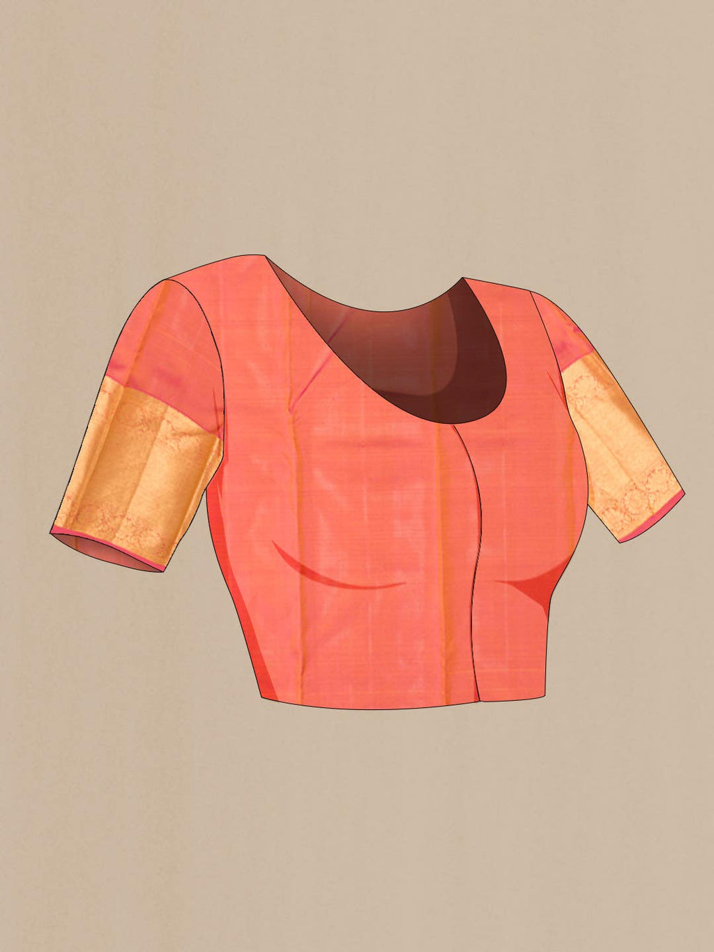 Pink Dual Tone Kanchipuram Silk Saree