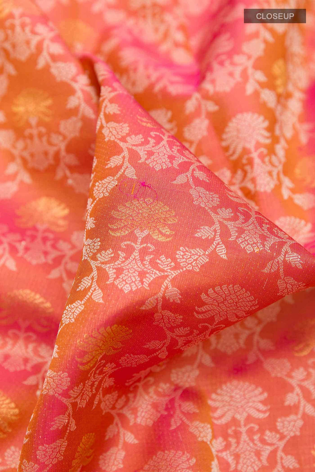 Pink Dual Tone Kanchipuram Silk Saree