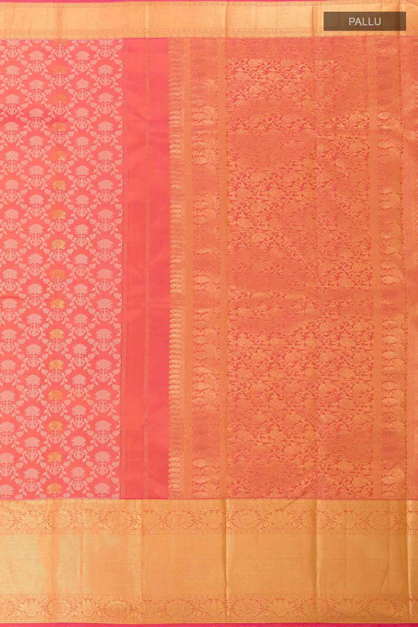 Pink Dual Tone Kanchipuram Silk Saree