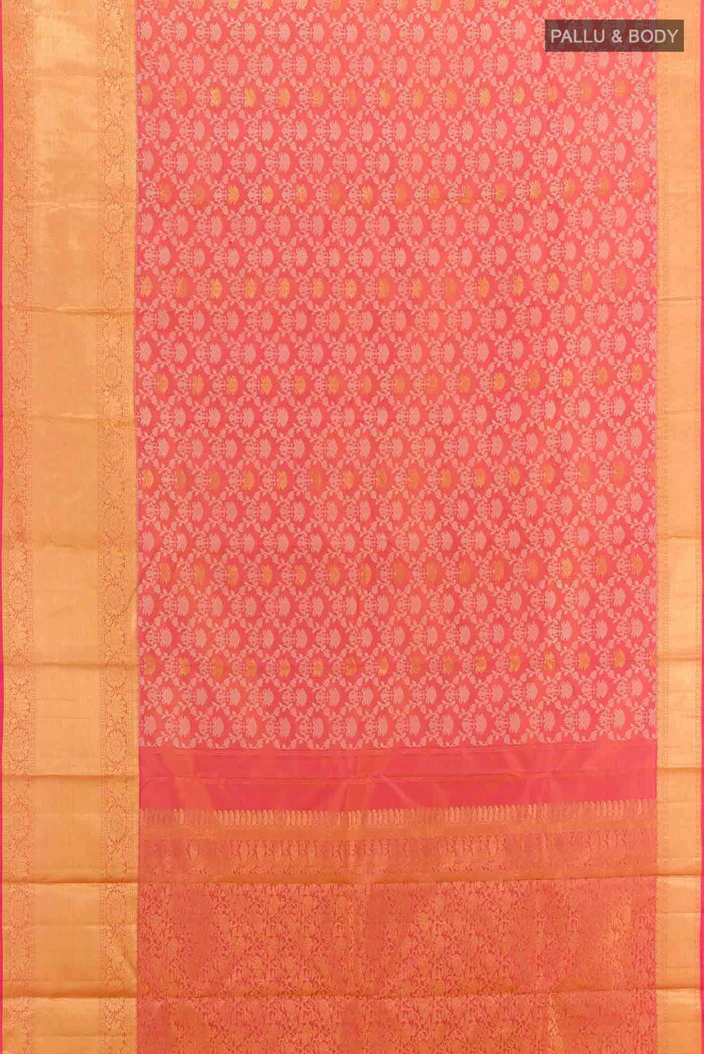 Pink Dual Tone Kanchipuram Silk Saree