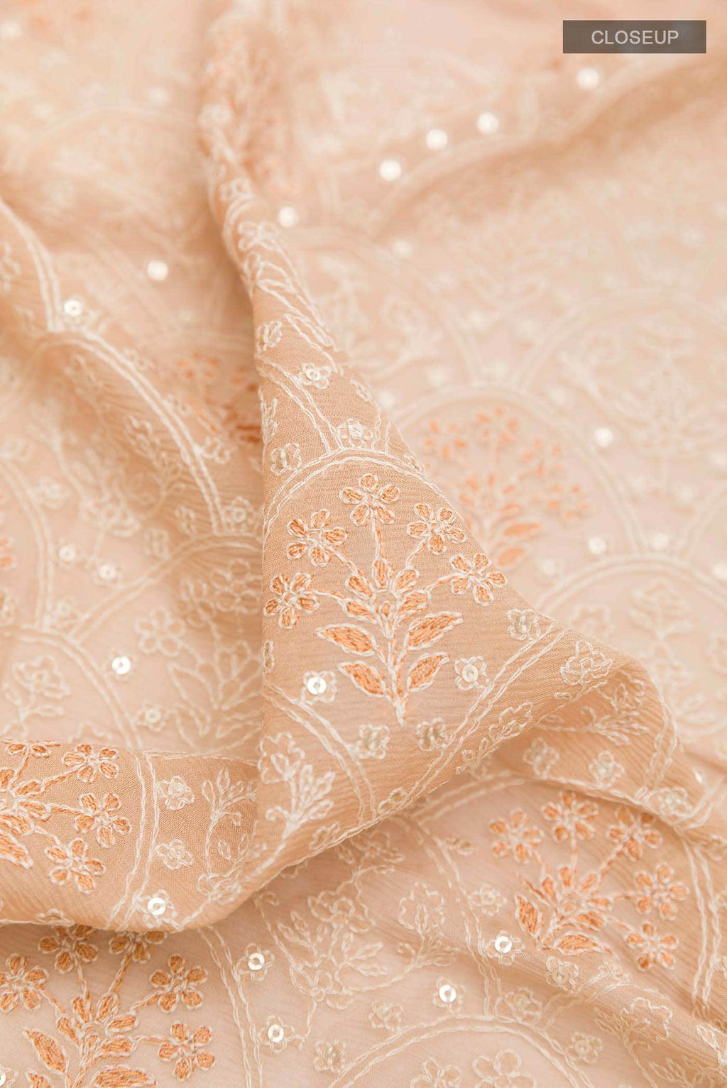 Beige Mysore Chiffon Saree