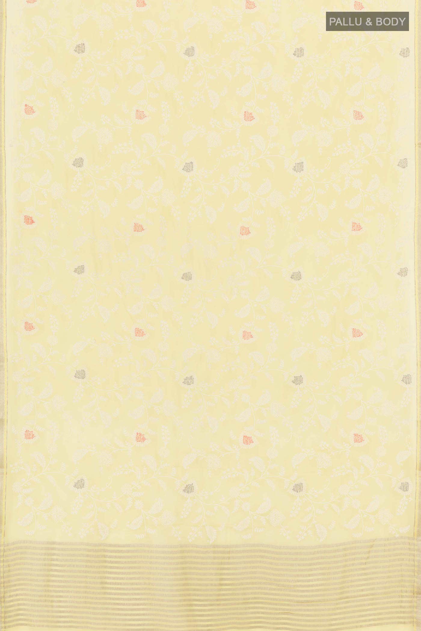 Yellow Mysore Chiffon Saree