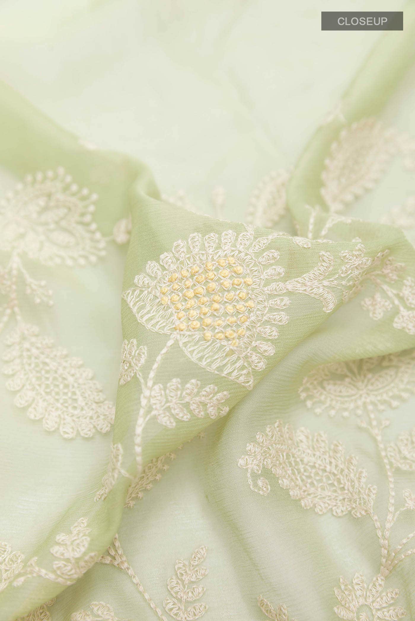 Green Mysore Chiffon Saree