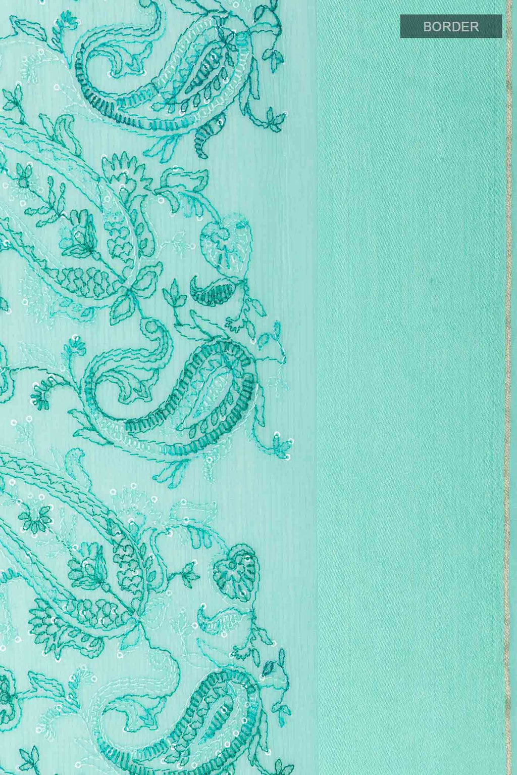 Mint Green Mysore Chiffon Saree
