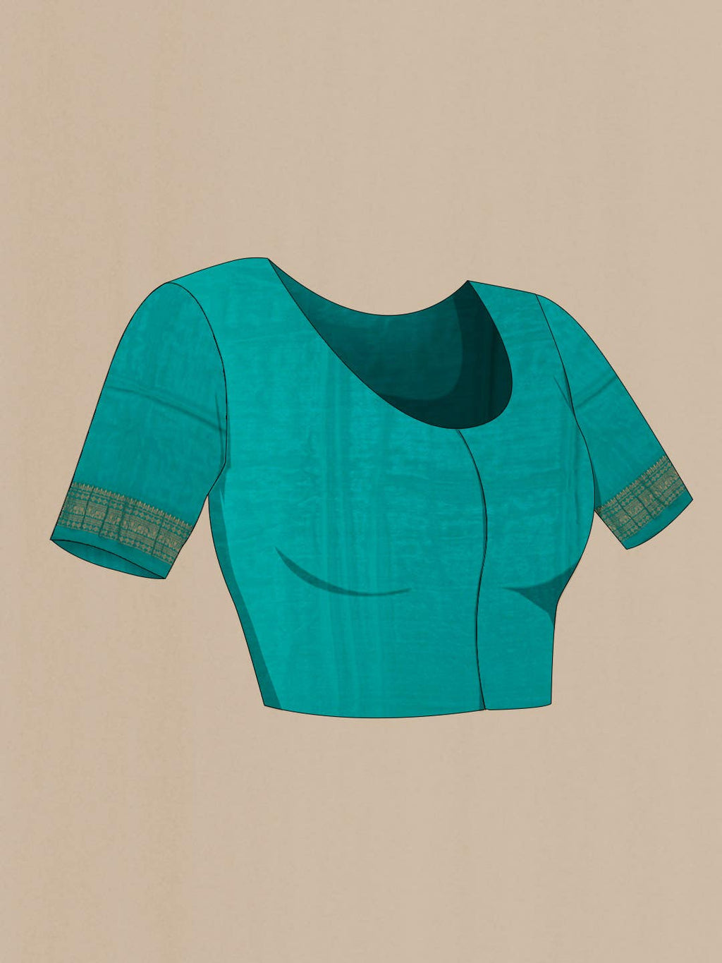 Sea Green Mysore Crepe Saree