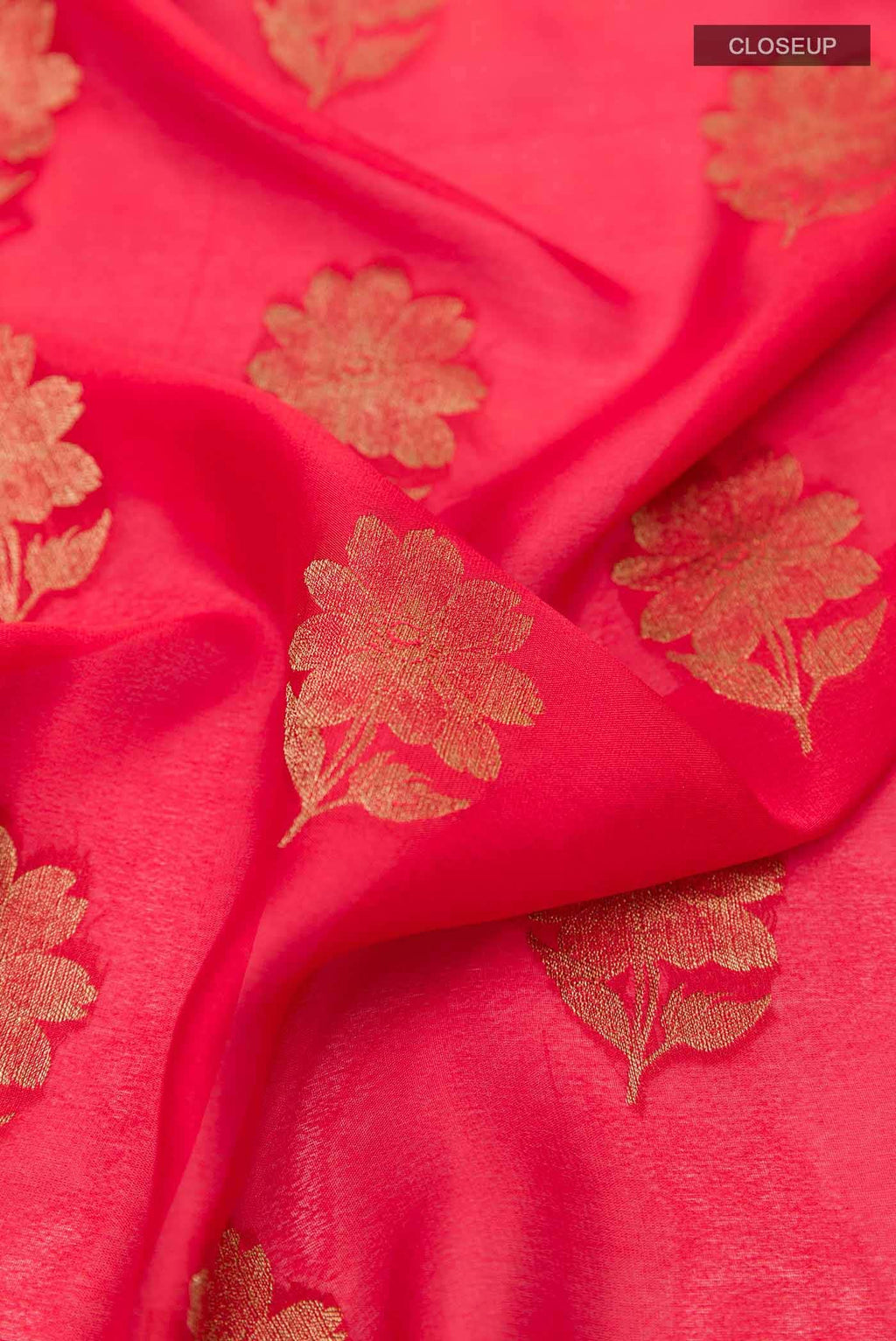 Red Mysore Georgette Saree