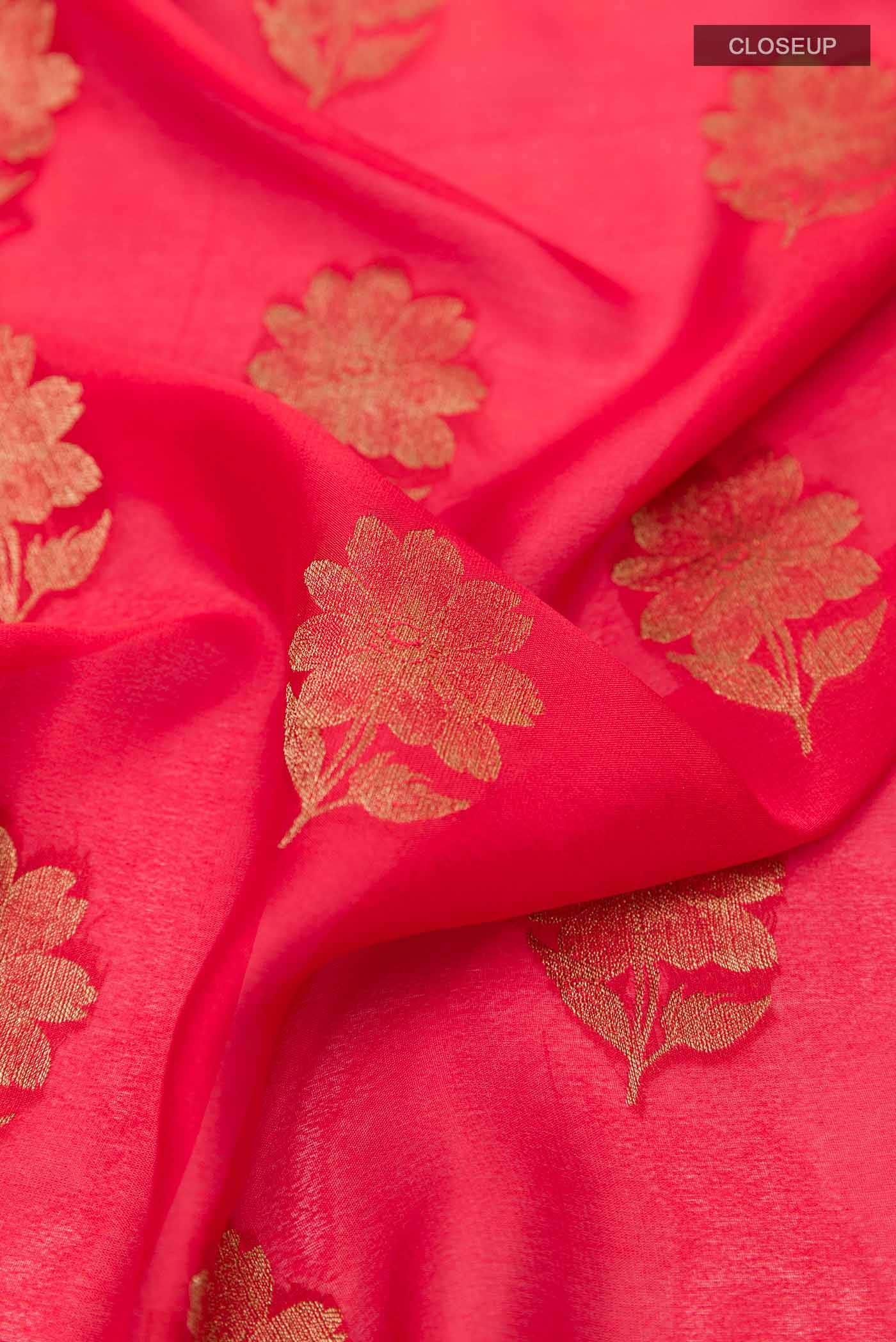 Red Mysore Georgette Saree