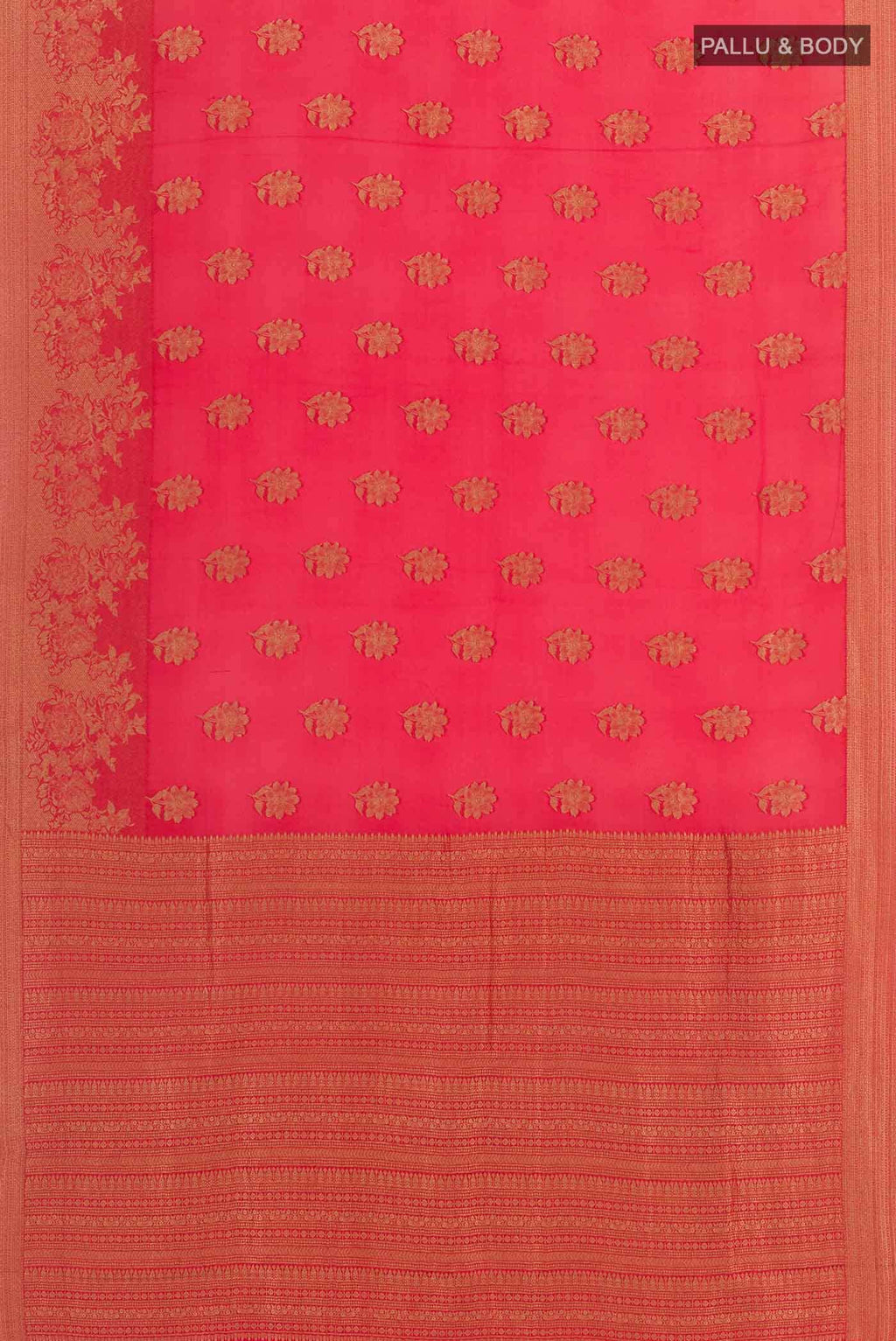 Red Mysore Georgette Saree