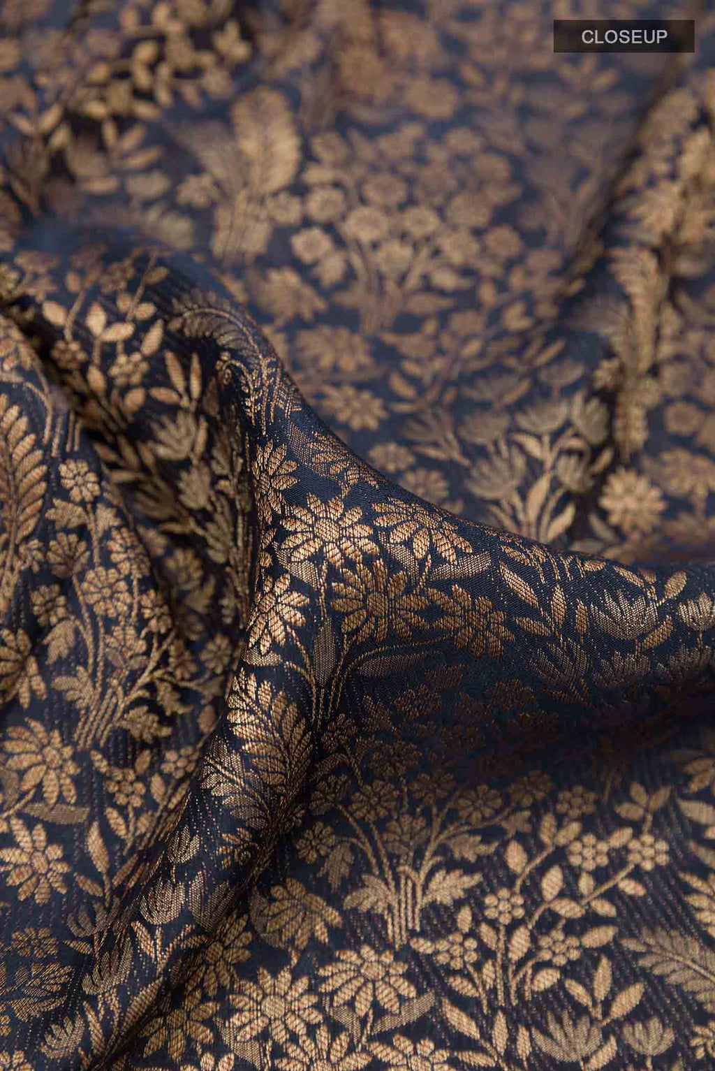 Navy Blue Mysore Georgette Saree