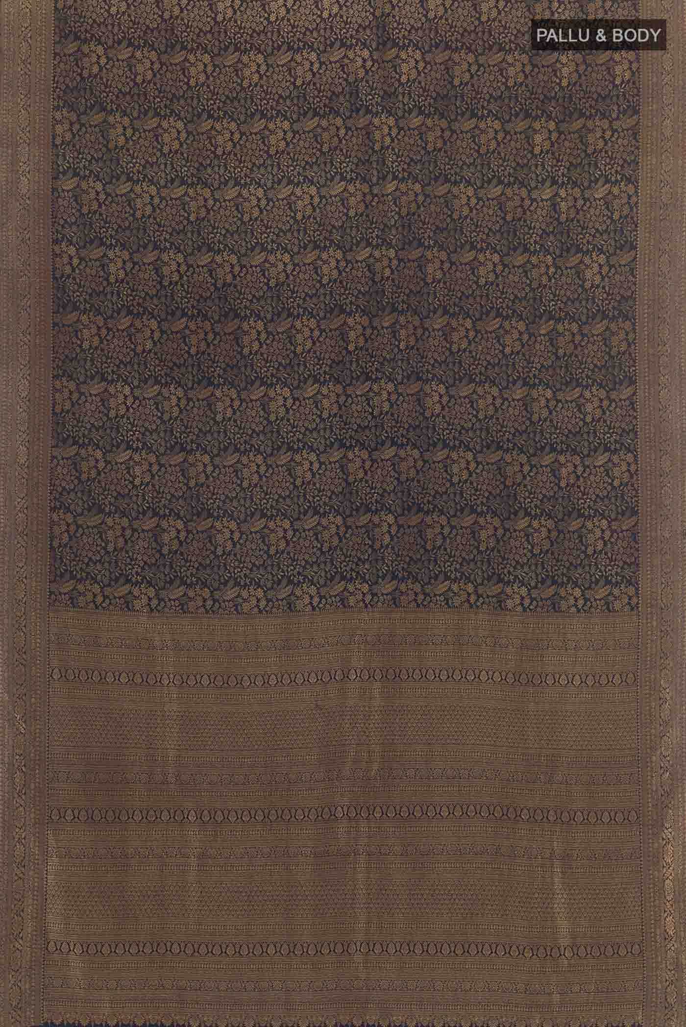 Navy Blue Mysore Georgette Saree