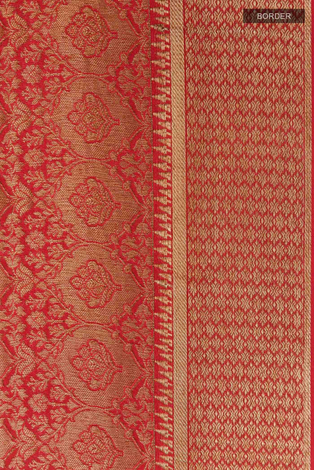 Red Mysore Georgette Saree
