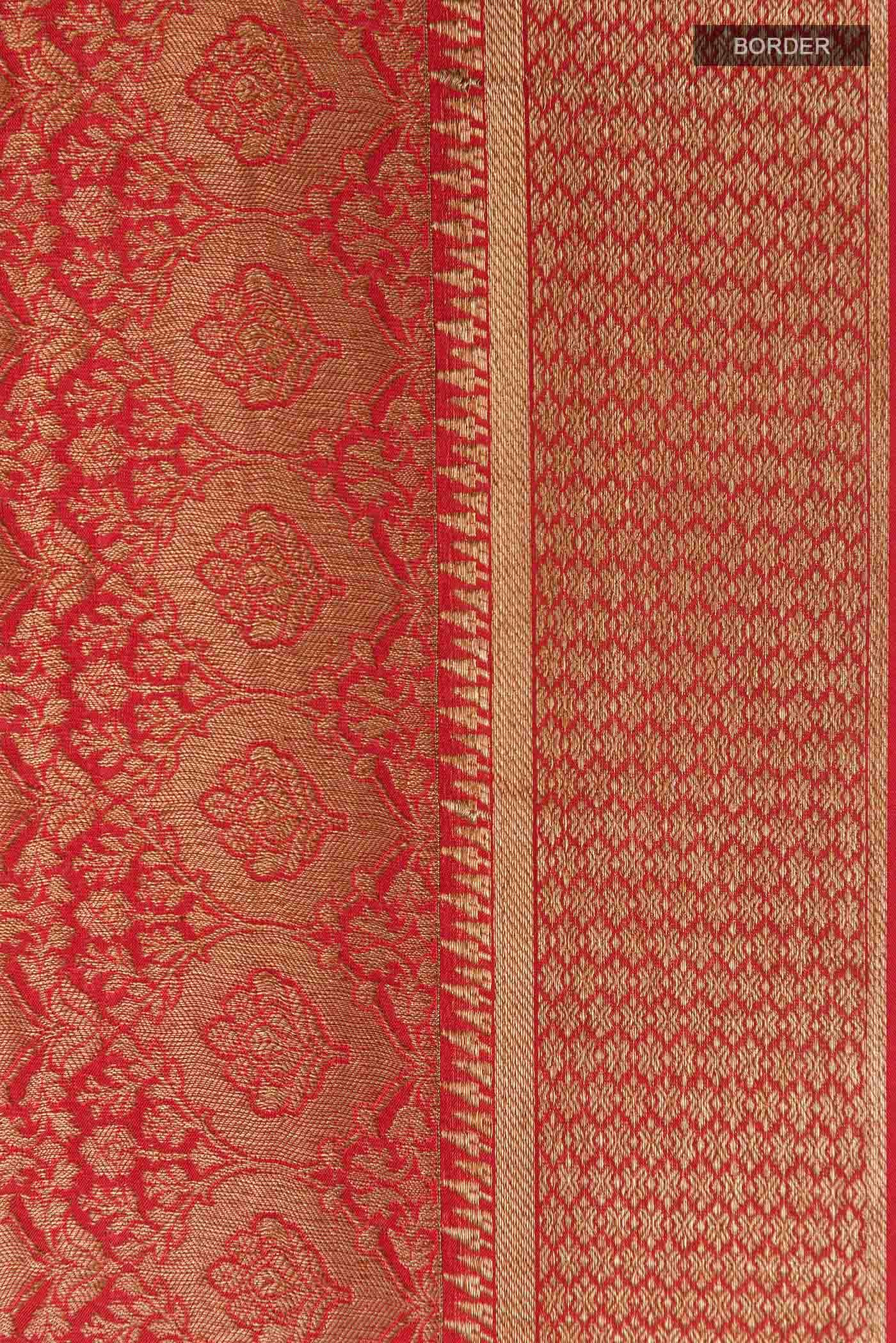 Red Mysore Georgette Saree