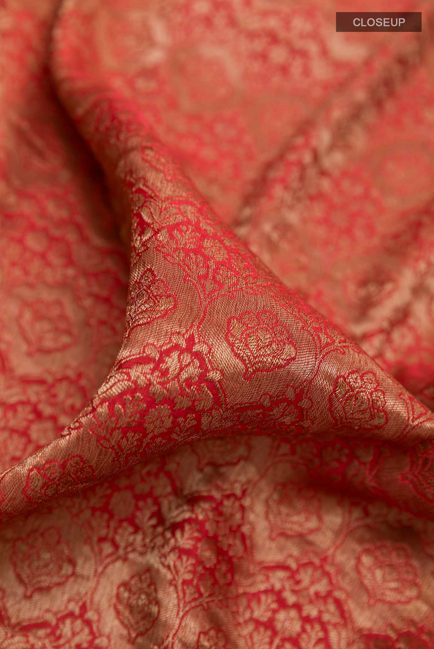 Red Mysore Georgette Saree
