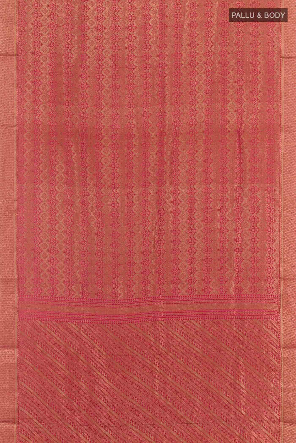 Dark Pink Mysore Crepe Saree