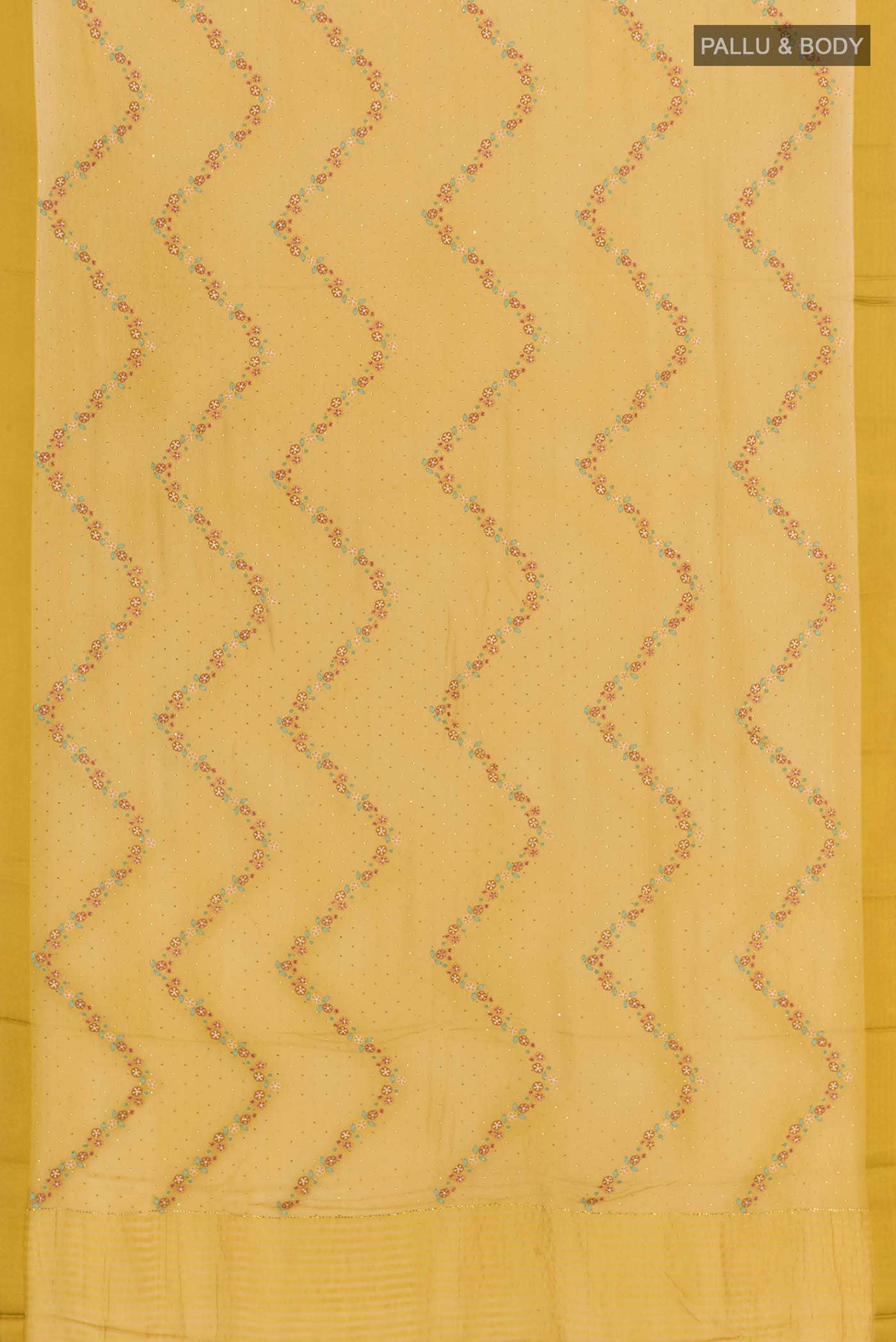 Mustard Mysore Chiffon Saree