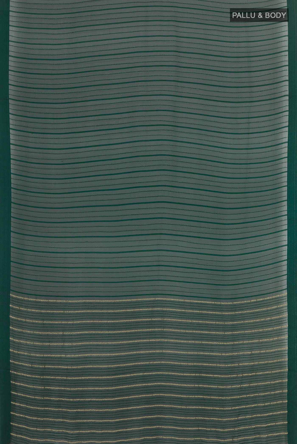 Bottle Green Mysore Chiffon Saree