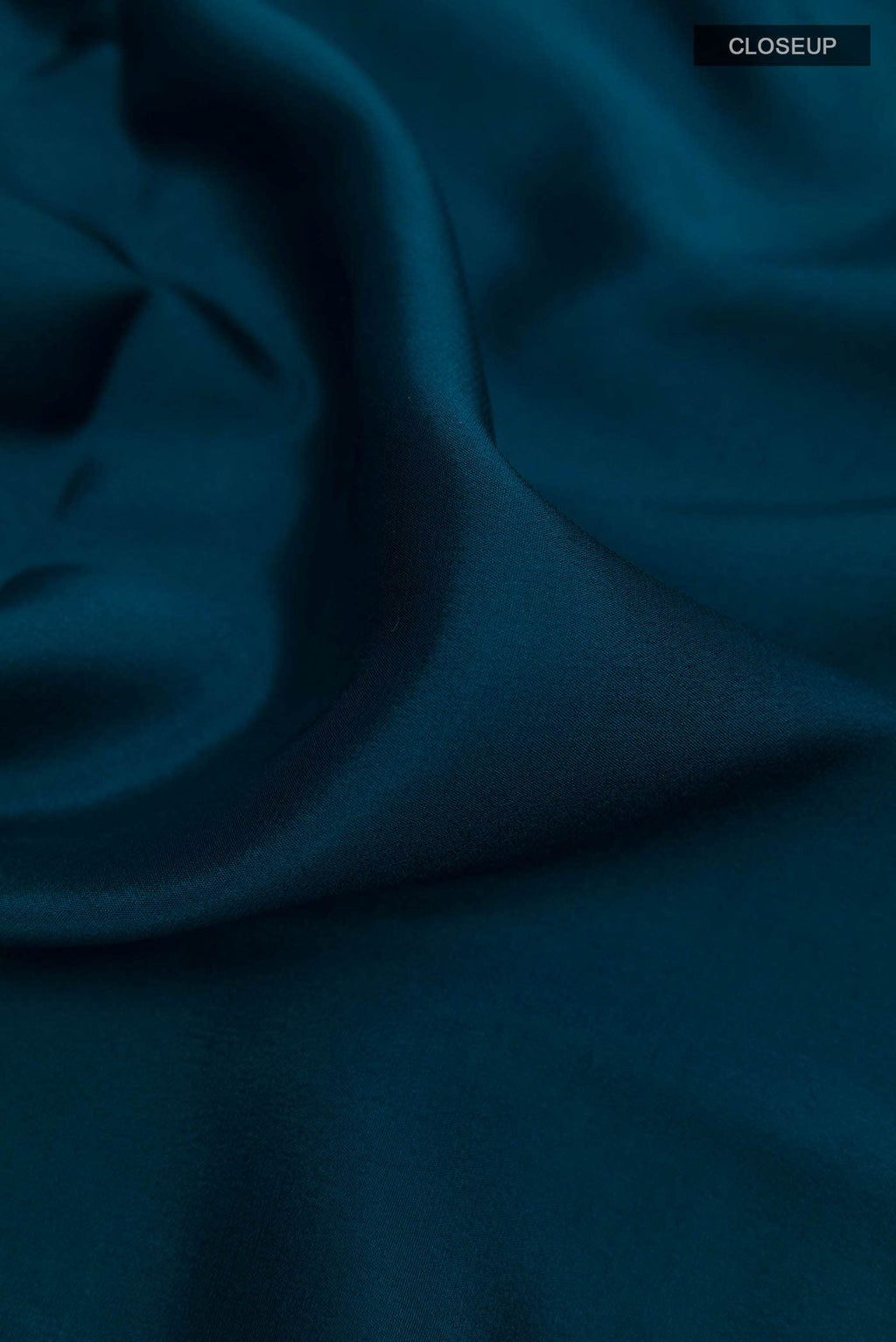 Peacock Blue Mysore Crepe Saree