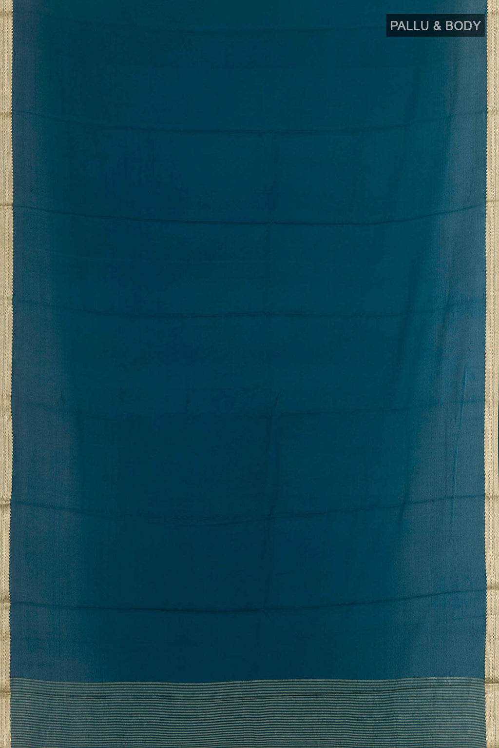 Peacock Blue Mysore Crepe Saree