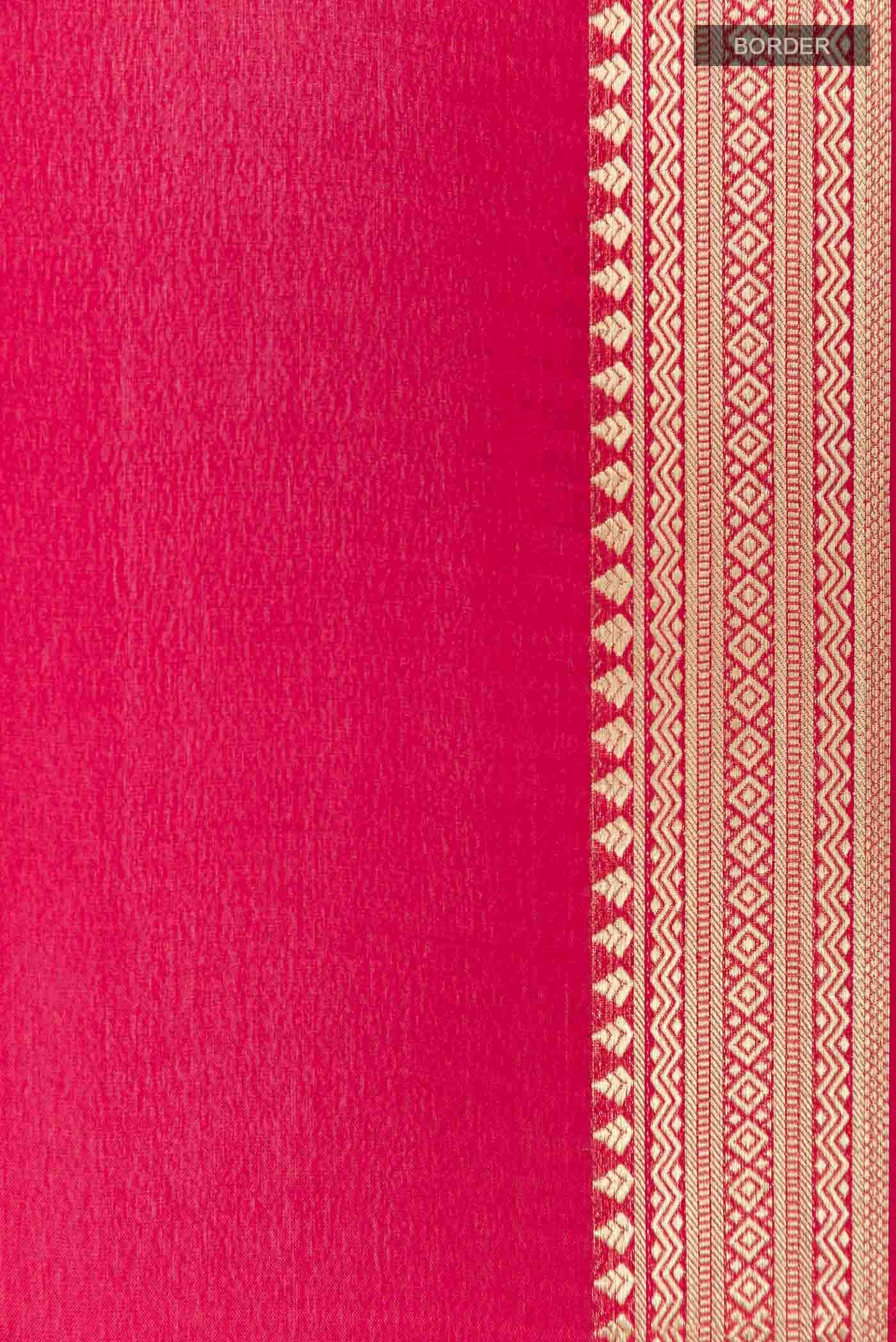 Pink Mysore Crepe Saree
